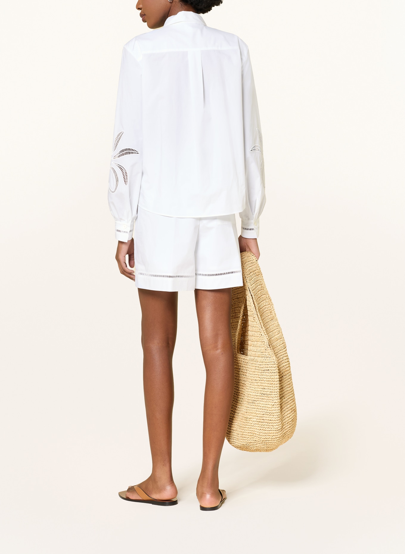 BOGNER Hemdbluse SUMMER mit Spitze: WEISS