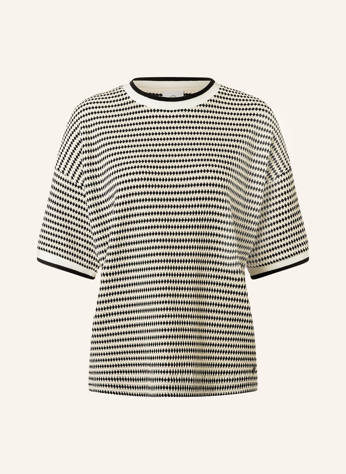 BOGNER Strickshirt SOPHIE: ECRU / SCHWARZ