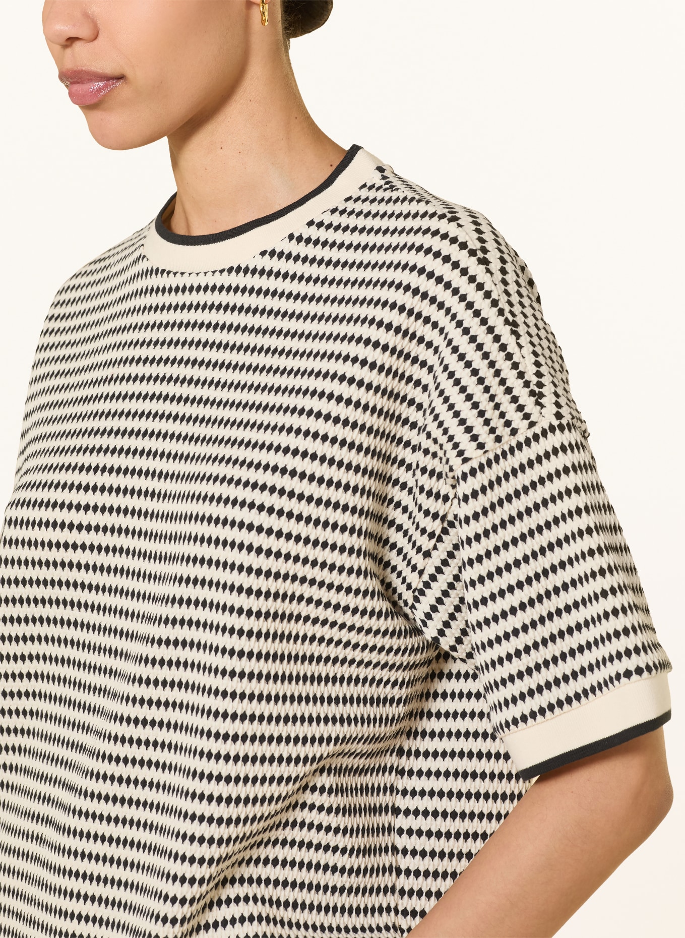 BOGNER Strickshirt SOPHIE: ECRU / SCHWARZ