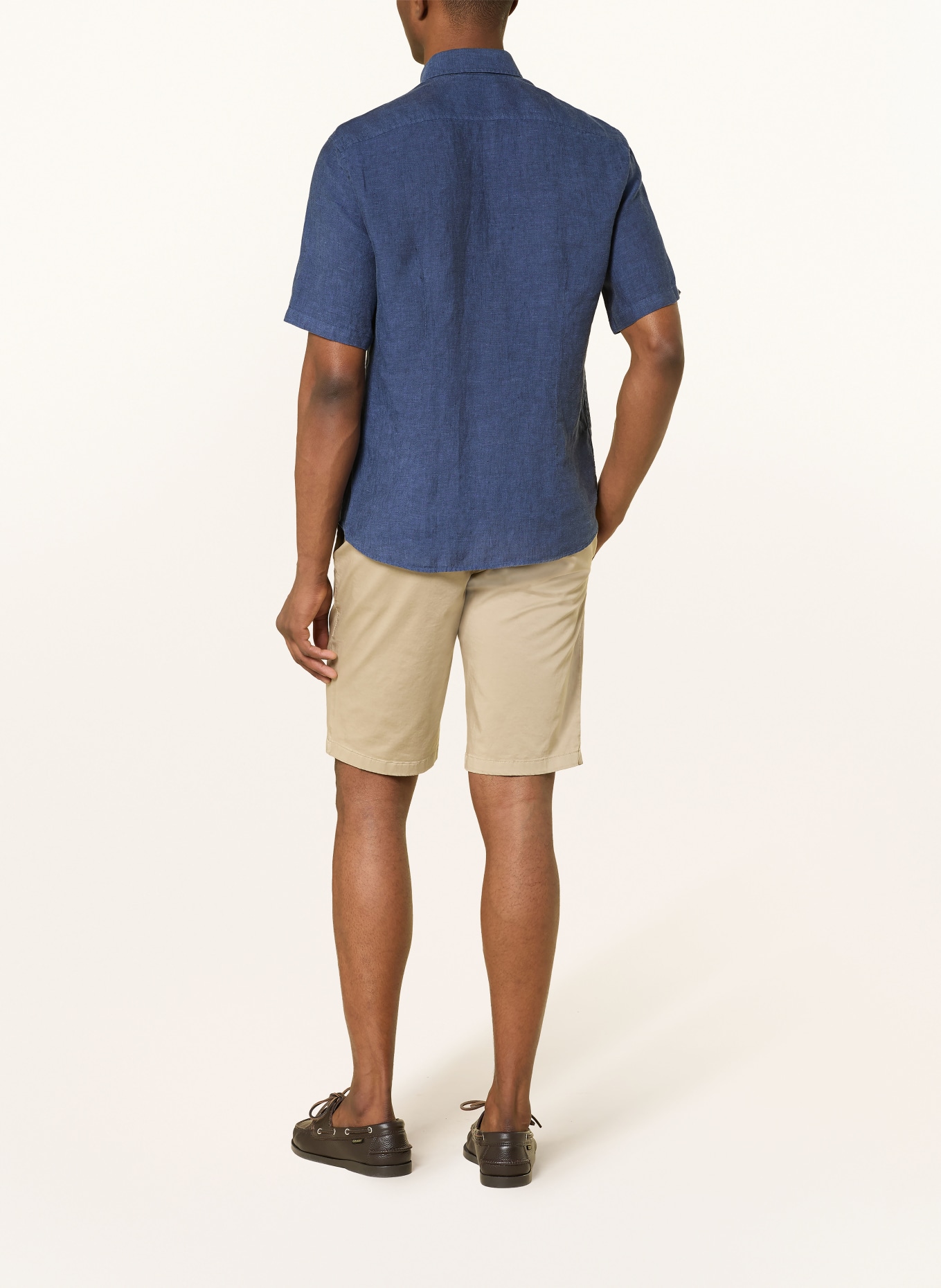 BOGNER Koszula z krótkim rękawem LYKOS-5 Comfort Fit z lnu: NIEBIESKI