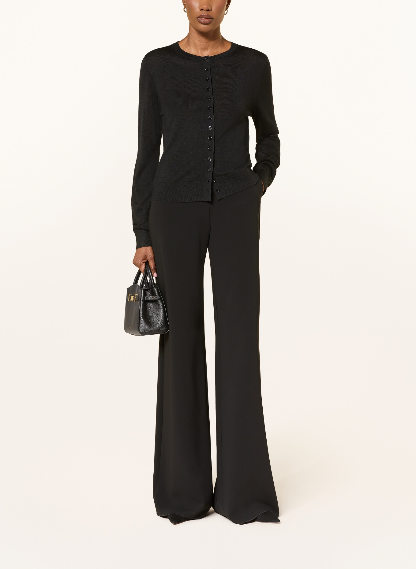 ALMADA LABEL Strickjacke HAYLA mit Seide: SCHWARZ