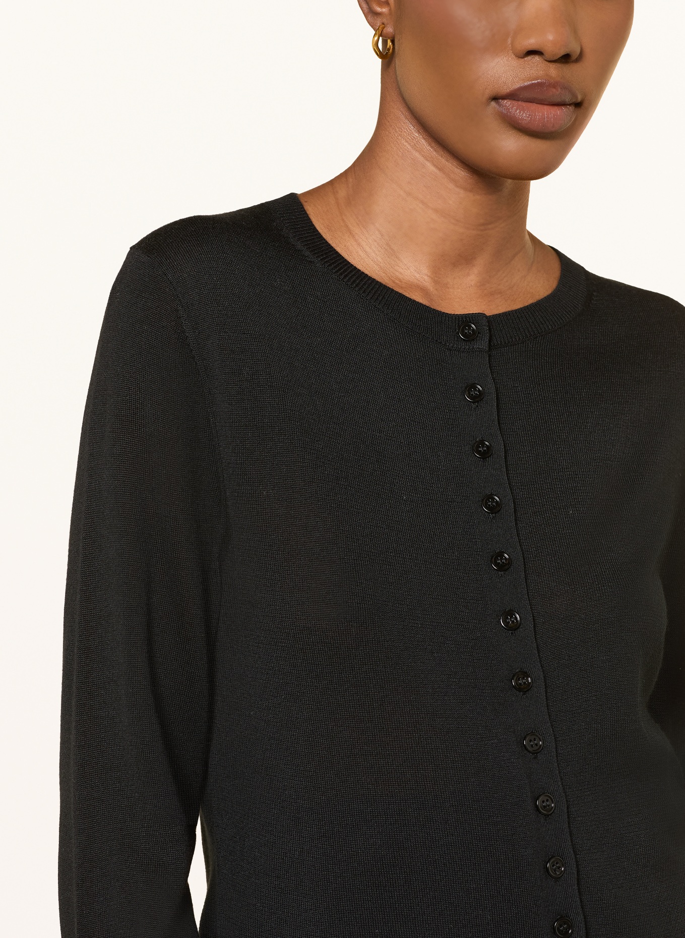 ALMADA LABEL Strickjacke HAYLA mit Seide: SCHWARZ