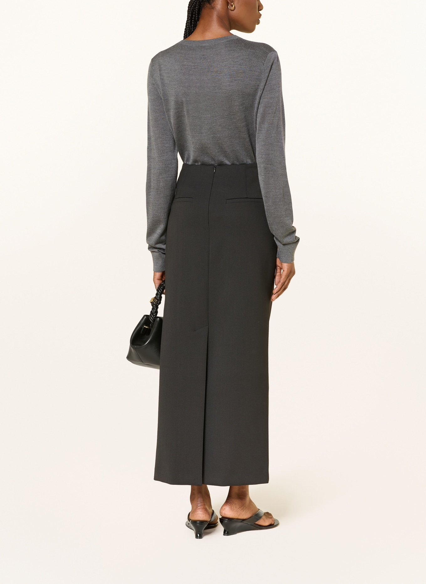 ALMADA LABEL Strickjacke HAYLA mit Seide: DUNKELGRAU