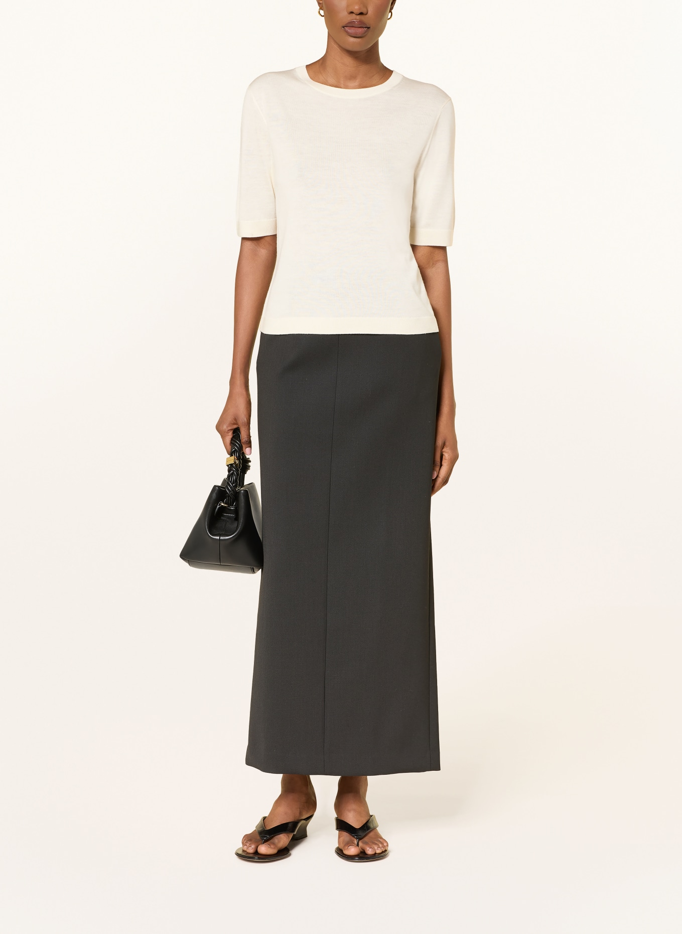 ALMADA LABEL Strickshirt PALOMA mit Seide: CREME