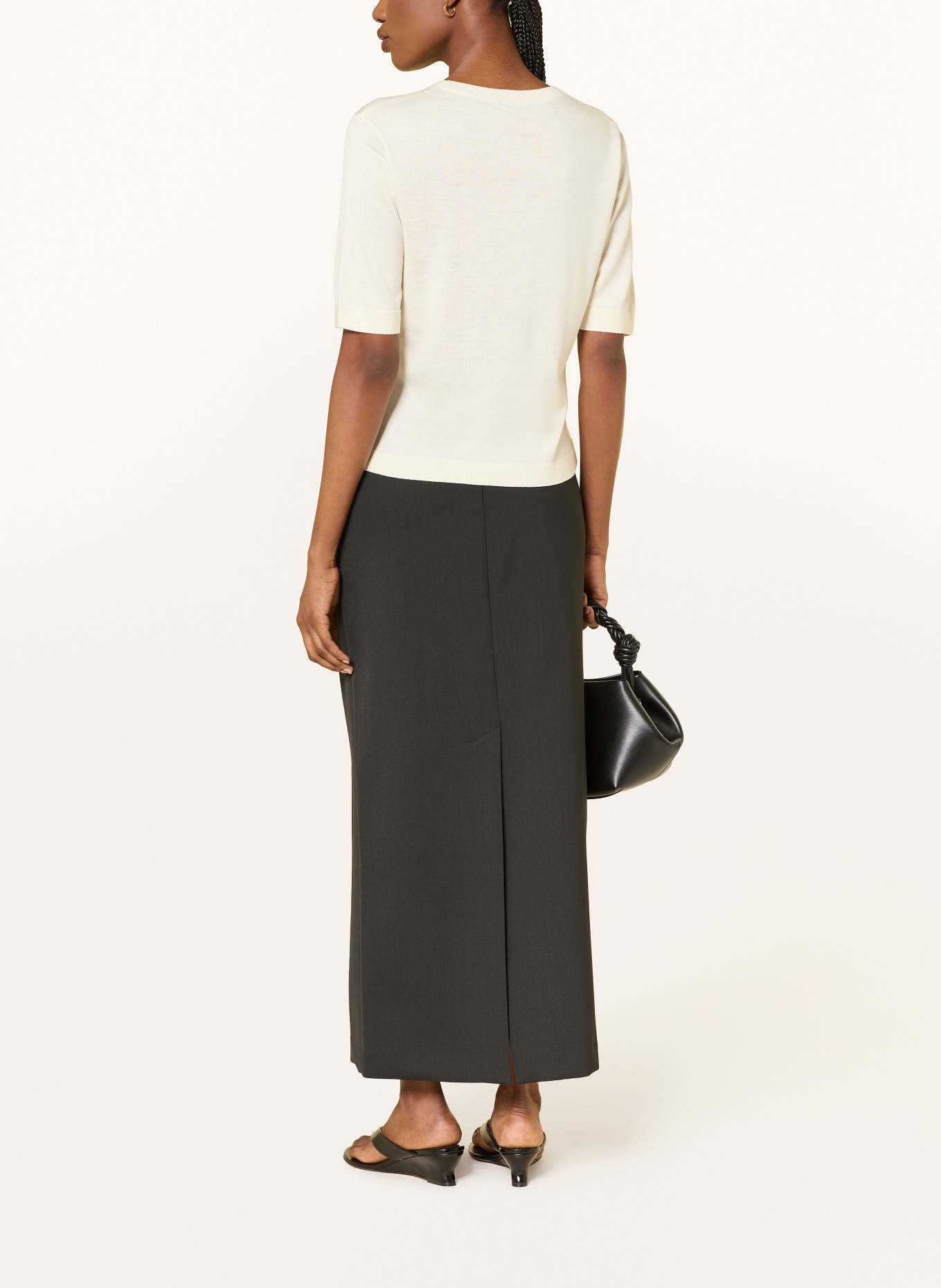 ALMADA LABEL Strickshirt PALOMA mit Seide: CREME