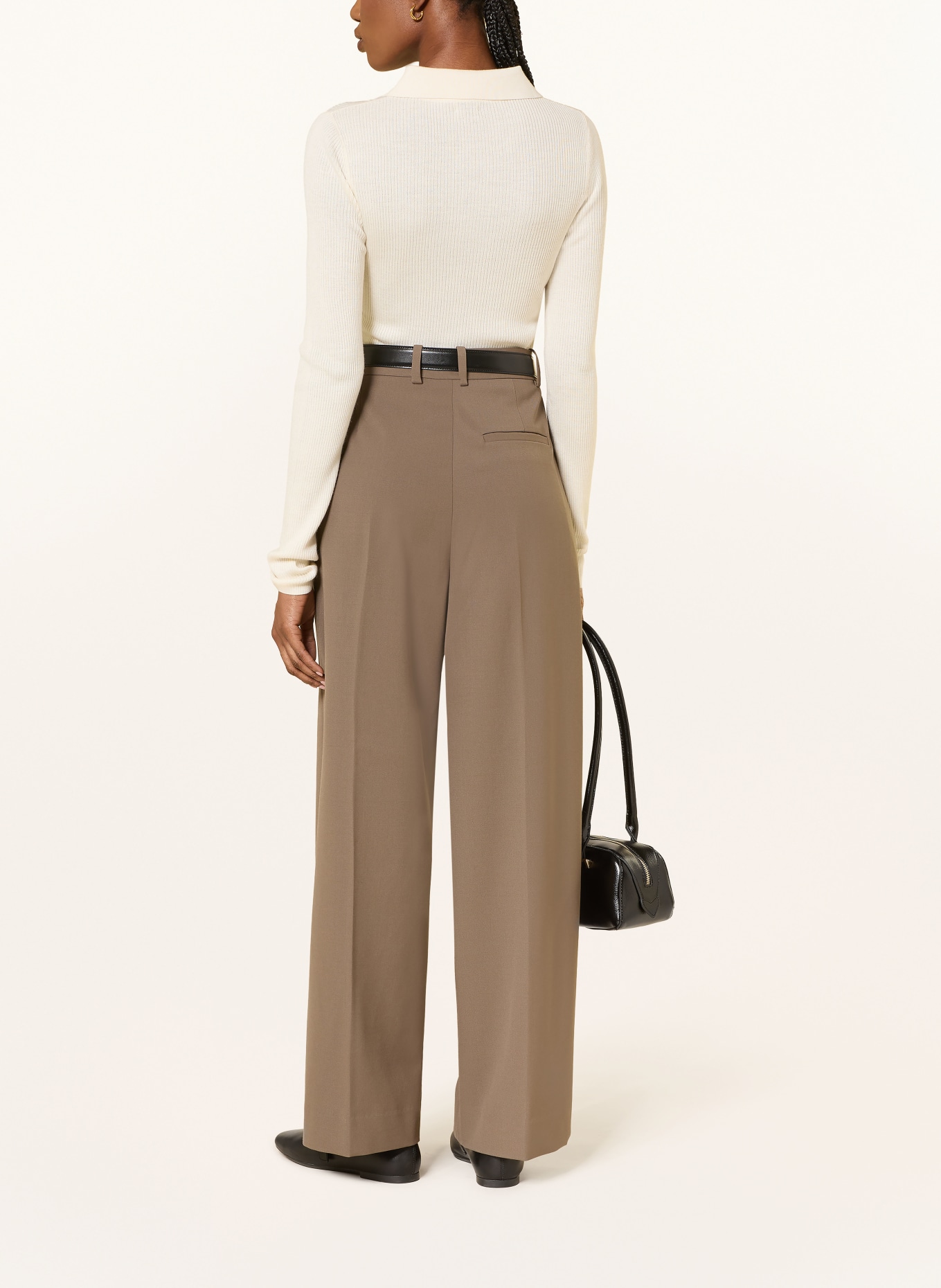 ALMADA LABEL Strick-Poloshirt JULES mit Seide: CREME