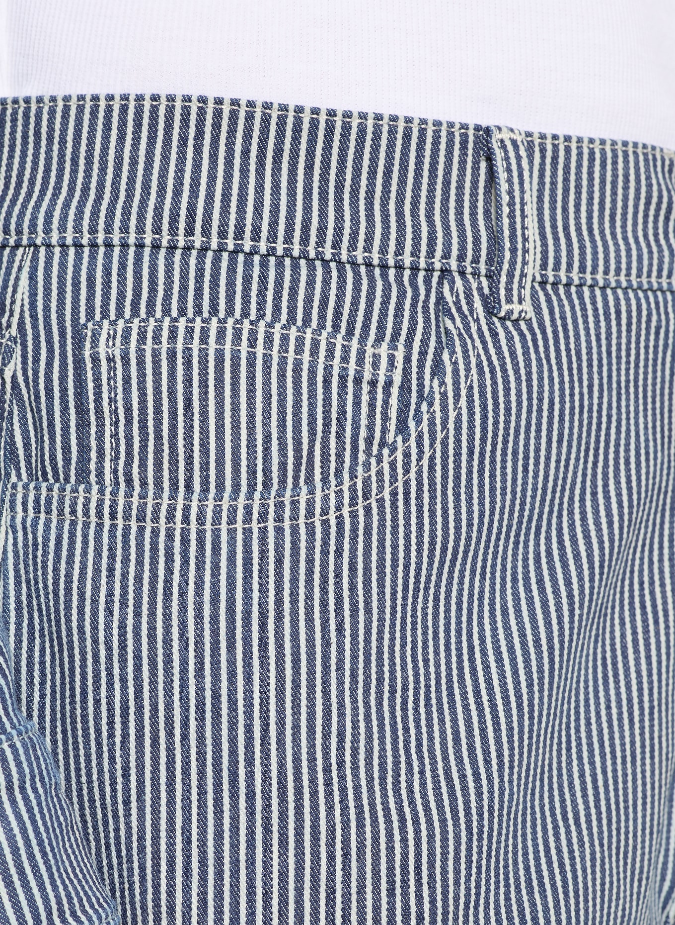 LES DEUX Short RYDER coupe ample: BLEU FONCÉ / BLANC
