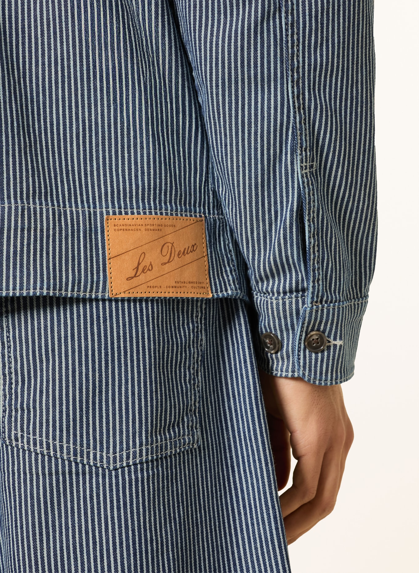 LES DEUX Džínová bunda ROBERT: 460 Dark Navy