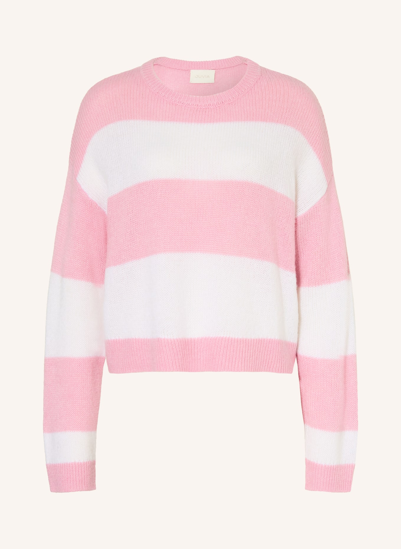 Juvia Pullover: WEISS / ROSA