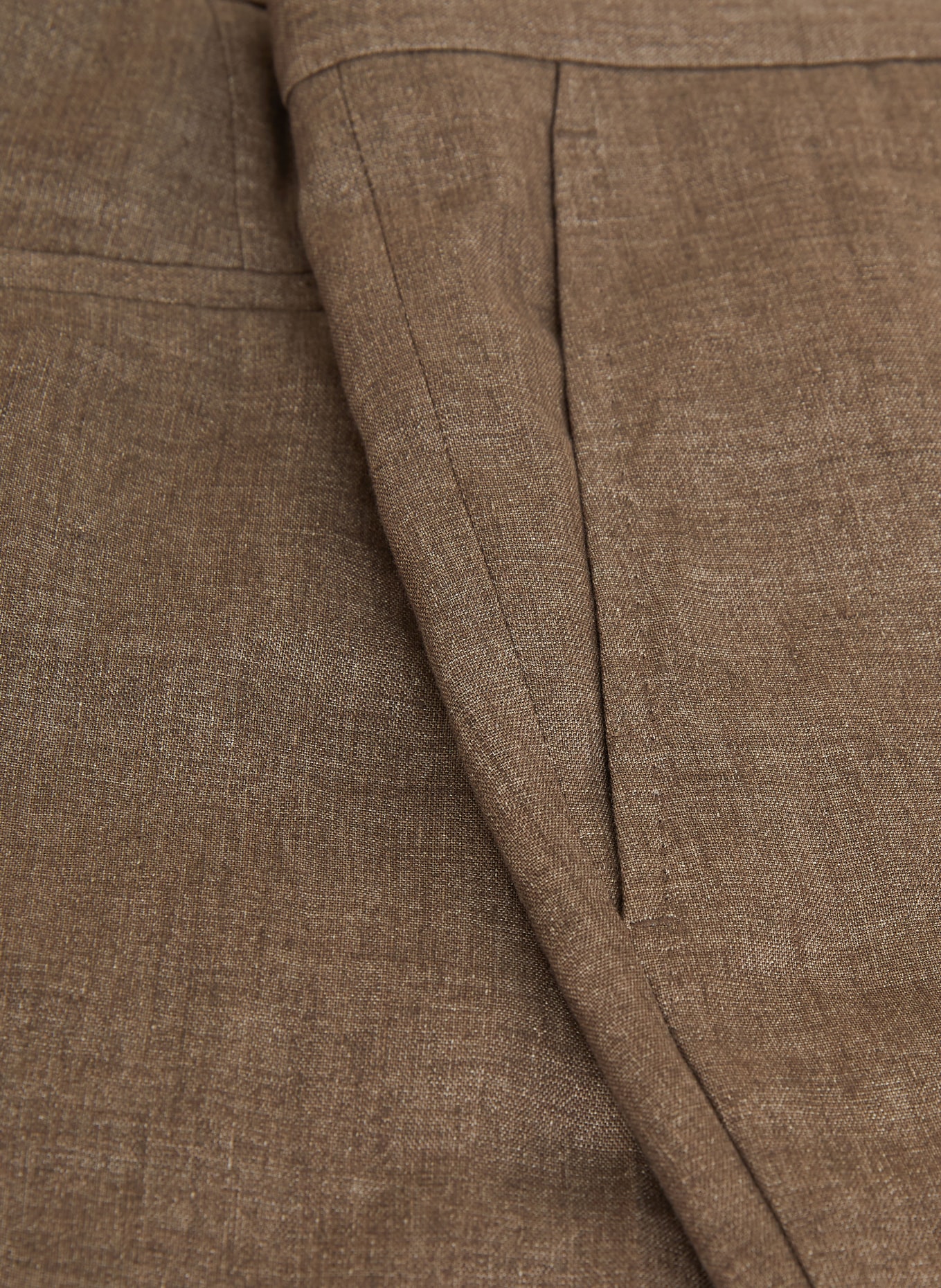 BRUNELLO CUCINELLI Kostuumbroek Extra Slim Fit van linnen: C089 NOCCIOLA