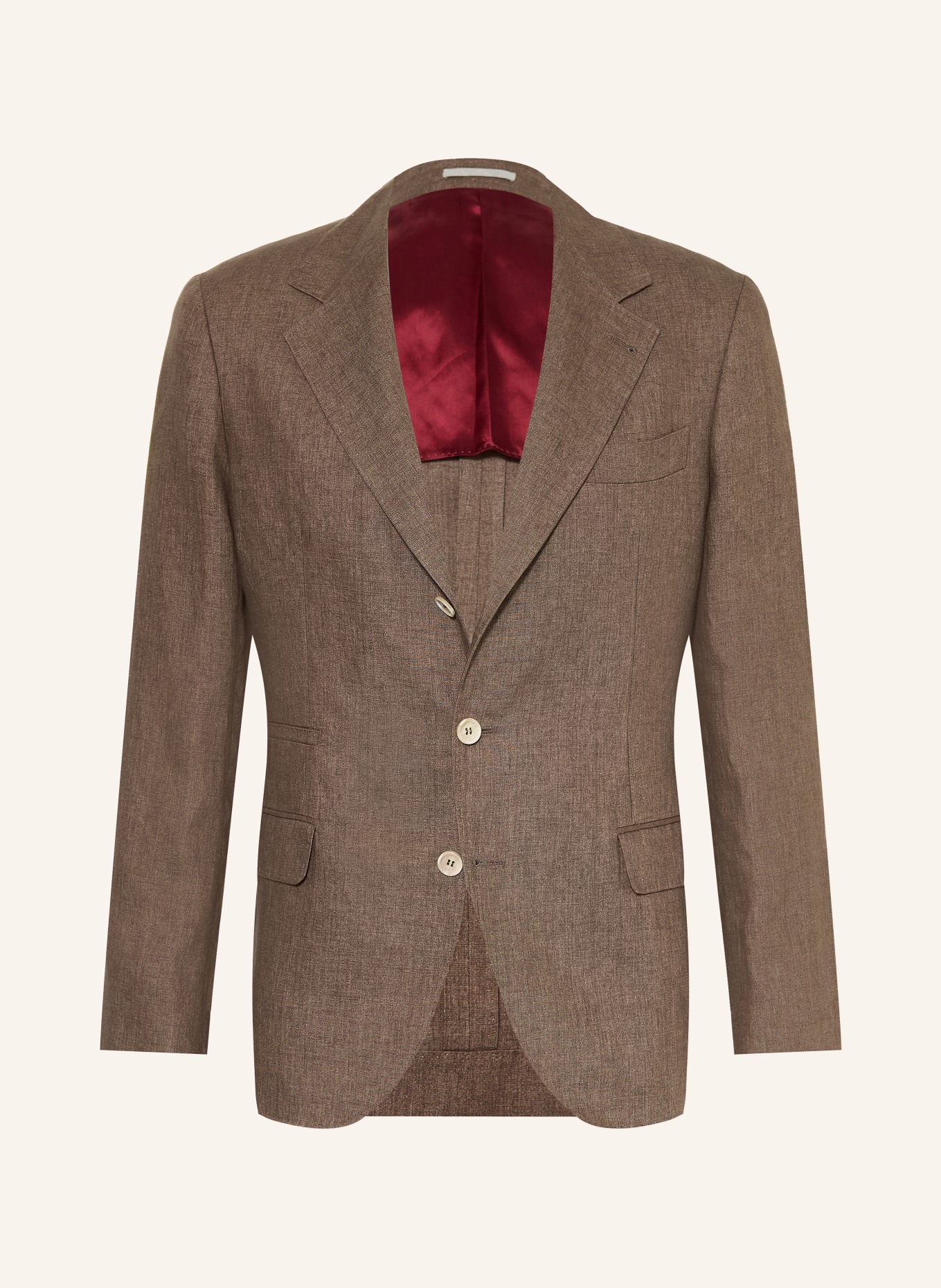 BRUNELLO CUCINELLI Extra slim fit colbert van linnen: C089 NOCCIOLA