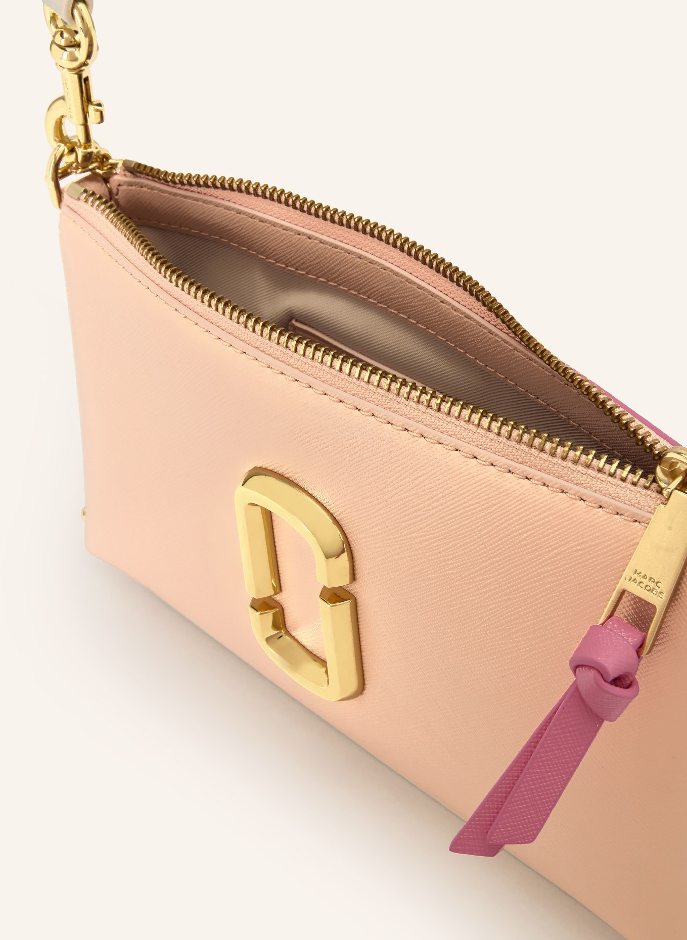 MARC JACOBS Schultertasche THE POCHETTE SNAPSHOT: ROSÉ / GOLD / PINK