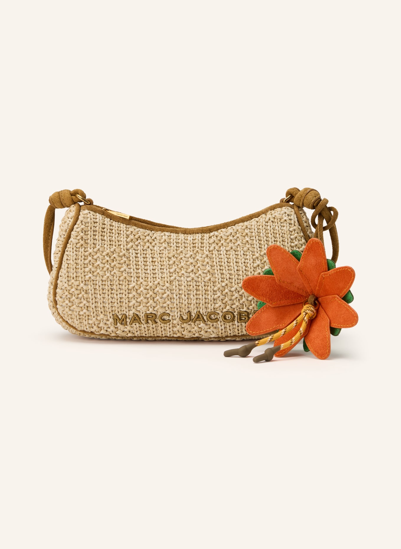MARC JACOBS Schultertasche THE SUMMER WOVEN CHARM: HELLBRAUN / CAMEL / ORANGE