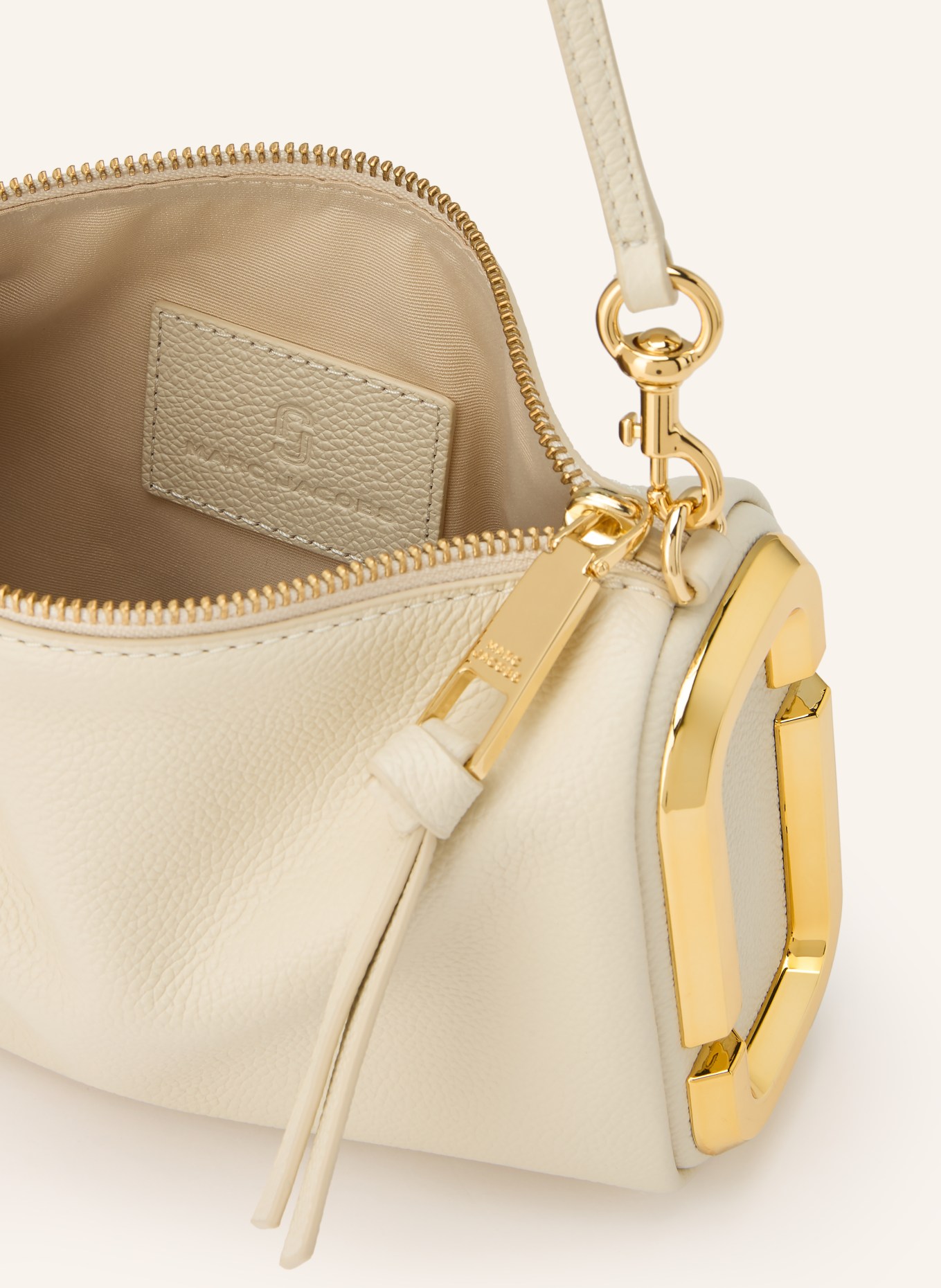 MARC JACOBS Schultertasche THE SNAPSHOT: CREME / GOLD