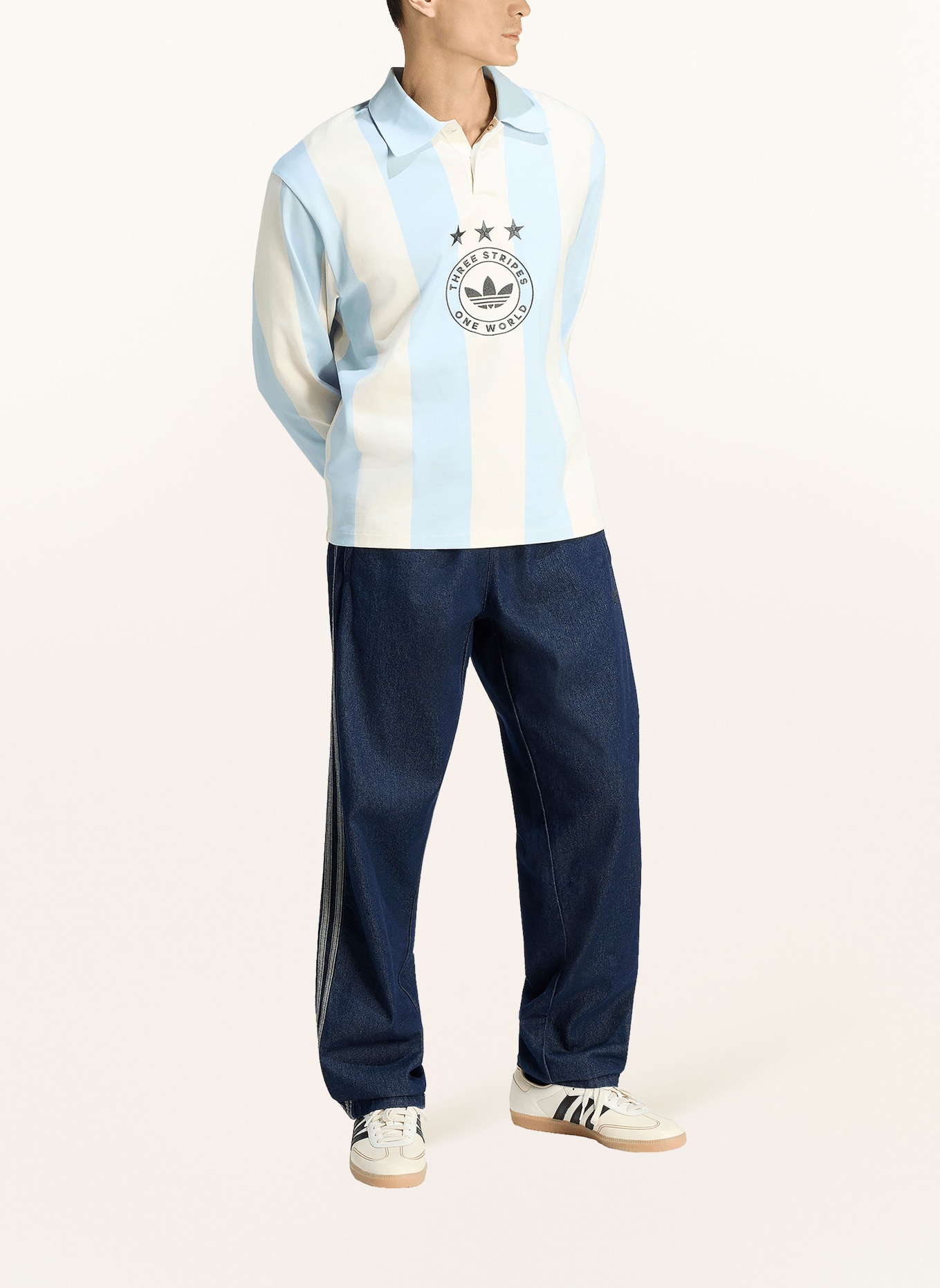 adidas Originals Sweat-poloshirt ORIGINALS GRAPHIC: LICHTBLAUW / CRÈME