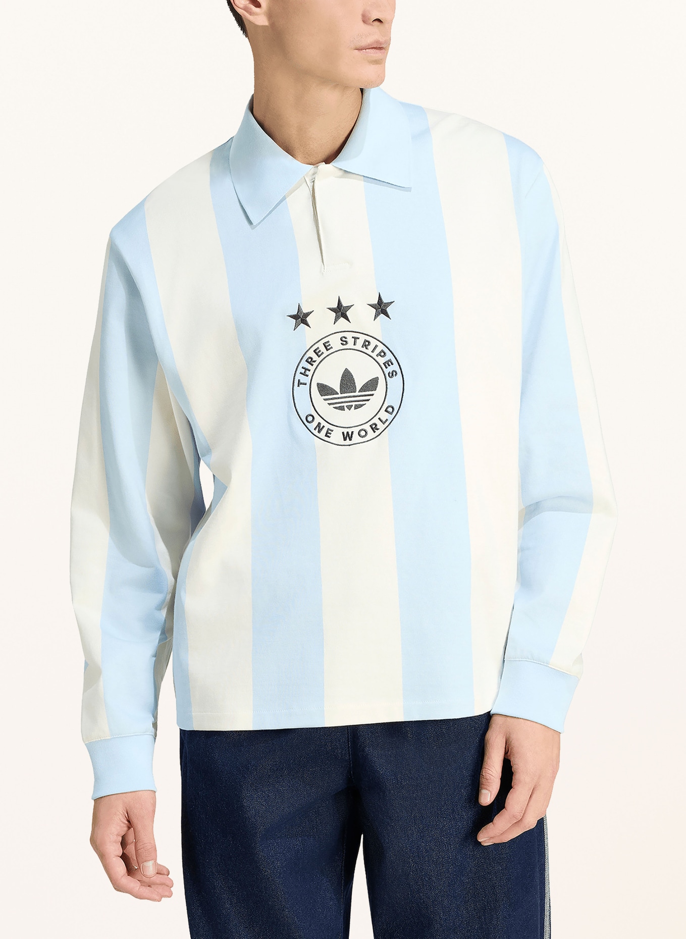 adidas Originals Sweat-poloshirt ORIGINALS GRAPHIC: LICHTBLAUW / CRÈME