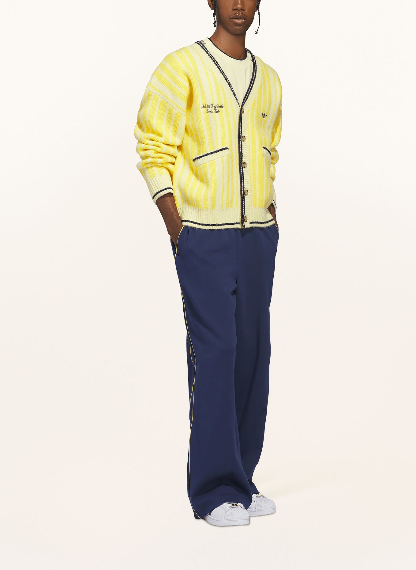 adidas Originals CHEVIOT Cardigan: YELLOW / LIGHT YELLOW