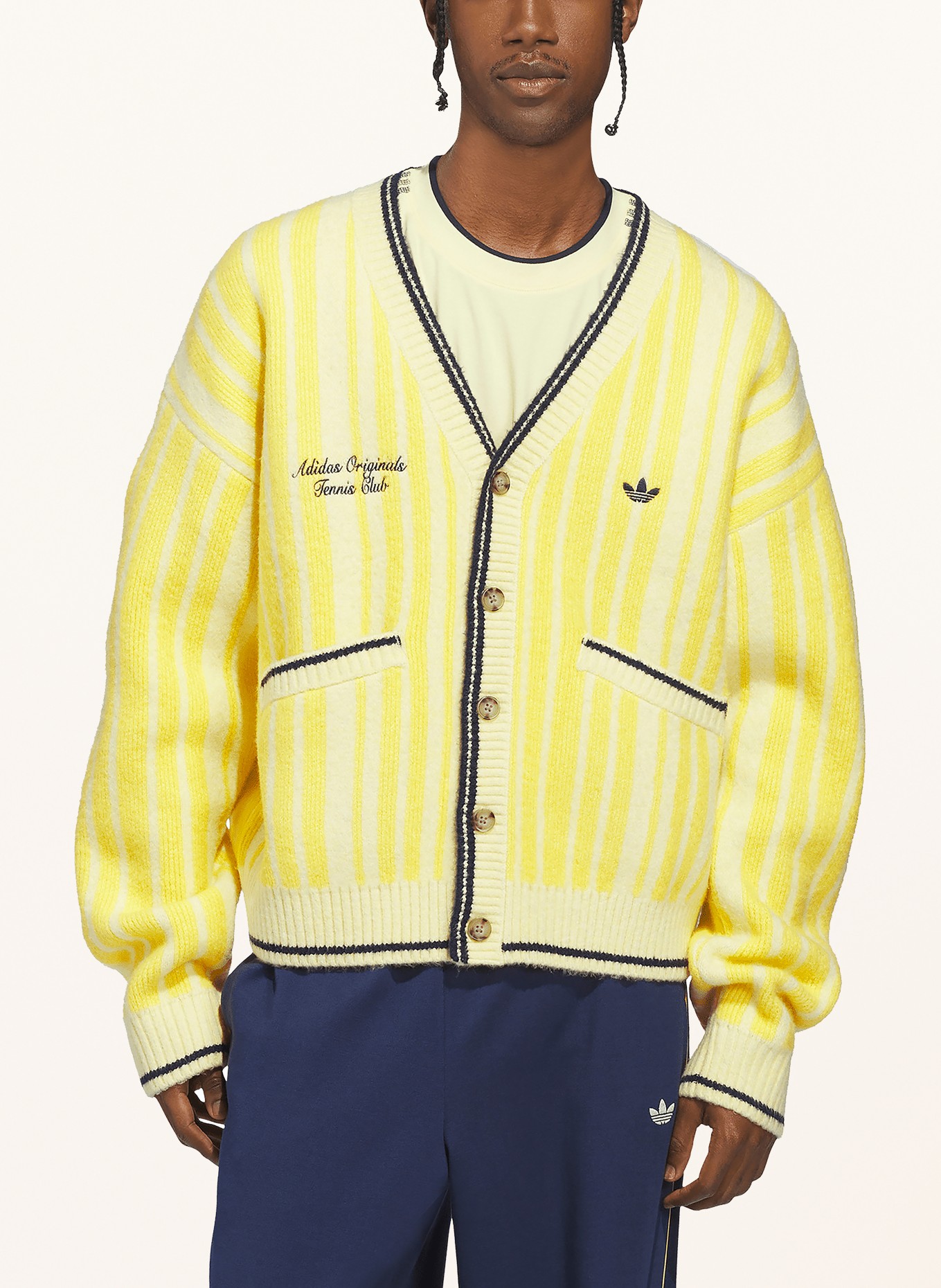 adidas Originals CHEVIOT Cardigan: YELLOW / LIGHT YELLOW