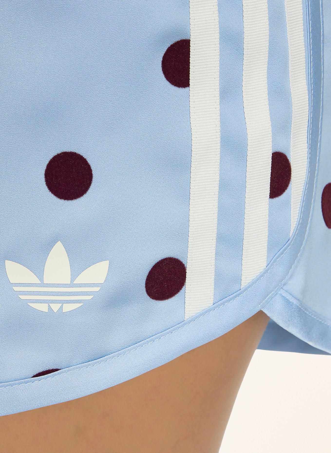 adidas Originals Shorts POLKA DOTS SPRINTER: HELLBLAU / DUNKELROT / WEISS