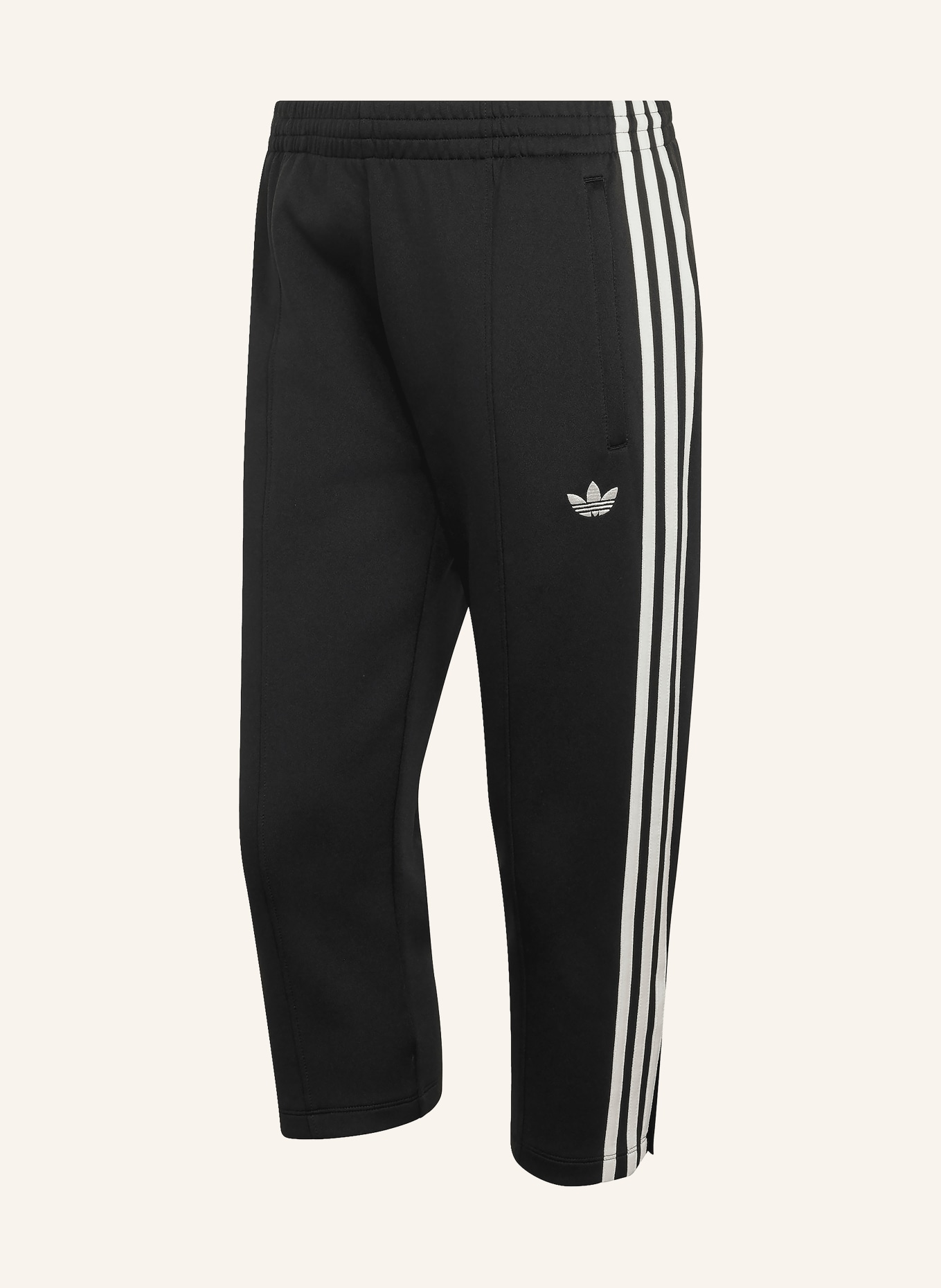 adidas Originals 3/4 kalhoty SUPERSTAR s pruhy: ČERNÁ / BÍLÁ