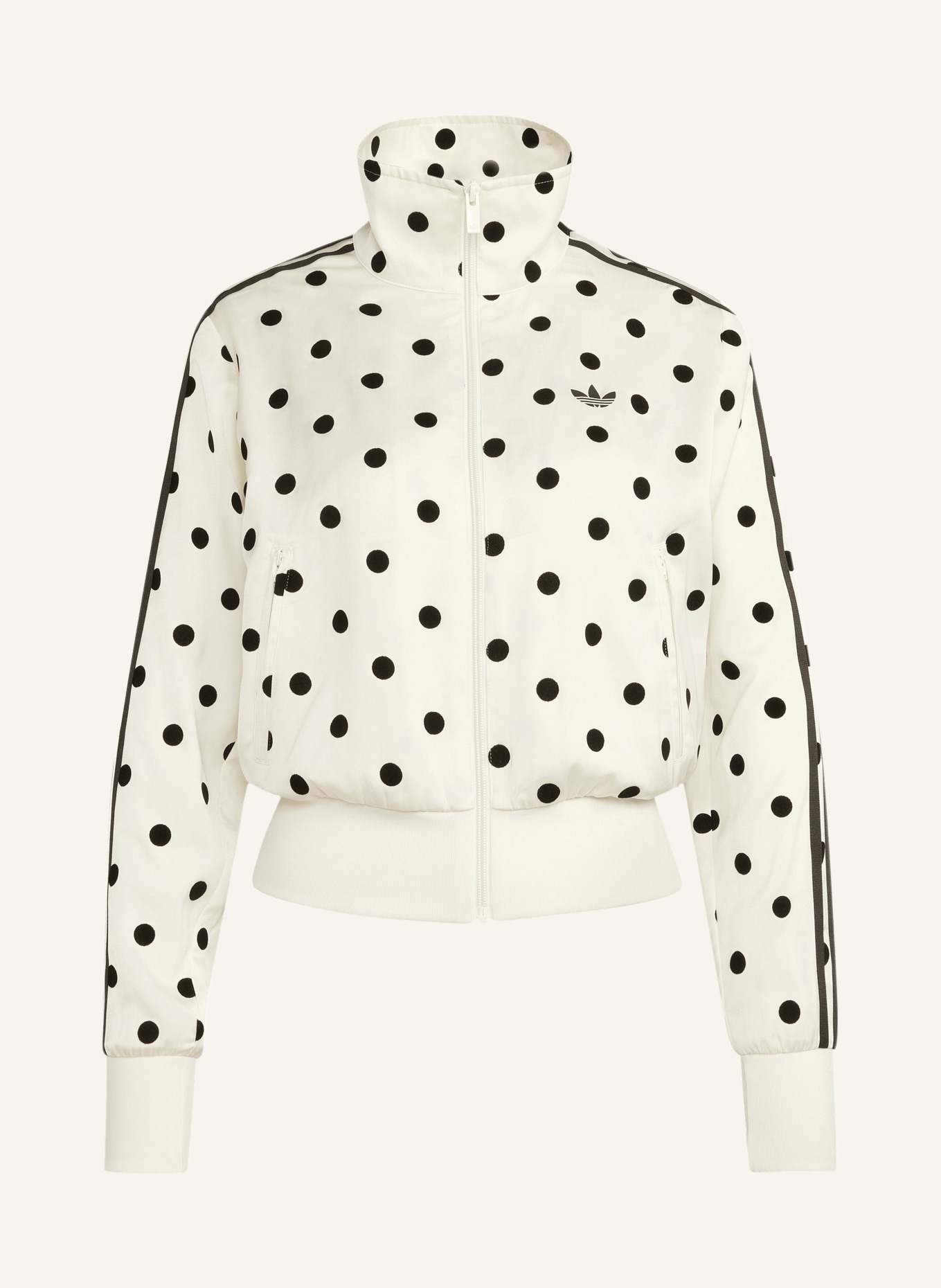 adidas Originals Satijnen jasje SATIN POLKA DOTS: WIT / ZWART