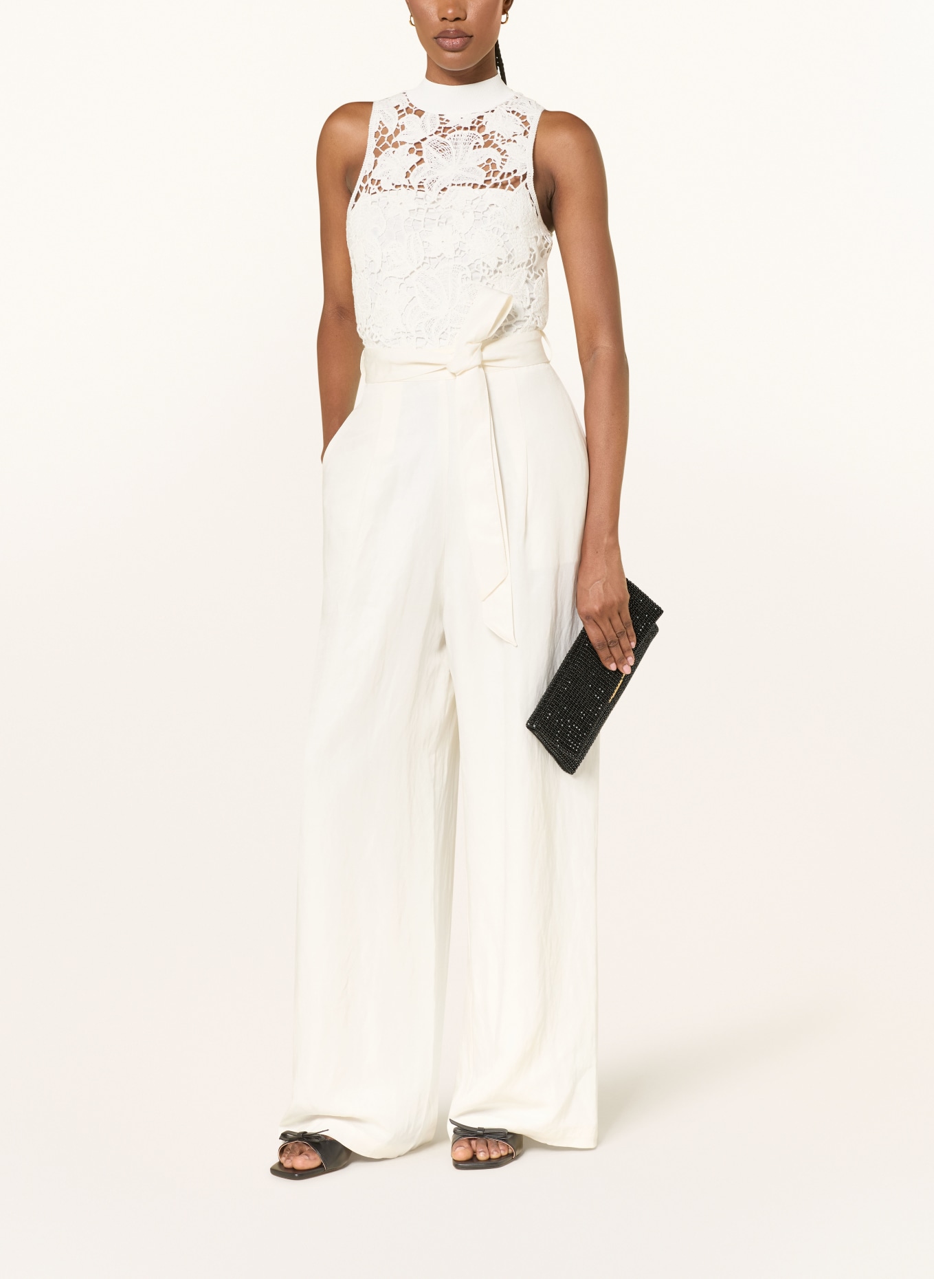 TED BAKER Torba na ramię KRISTN z kamieniami ozdobnymi: CZARNY / ZŁOTY