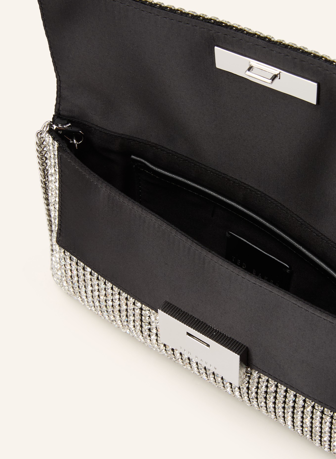 TED BAKER Schoudertas KRISTN met sierstenen: ZILVER / ZILVER