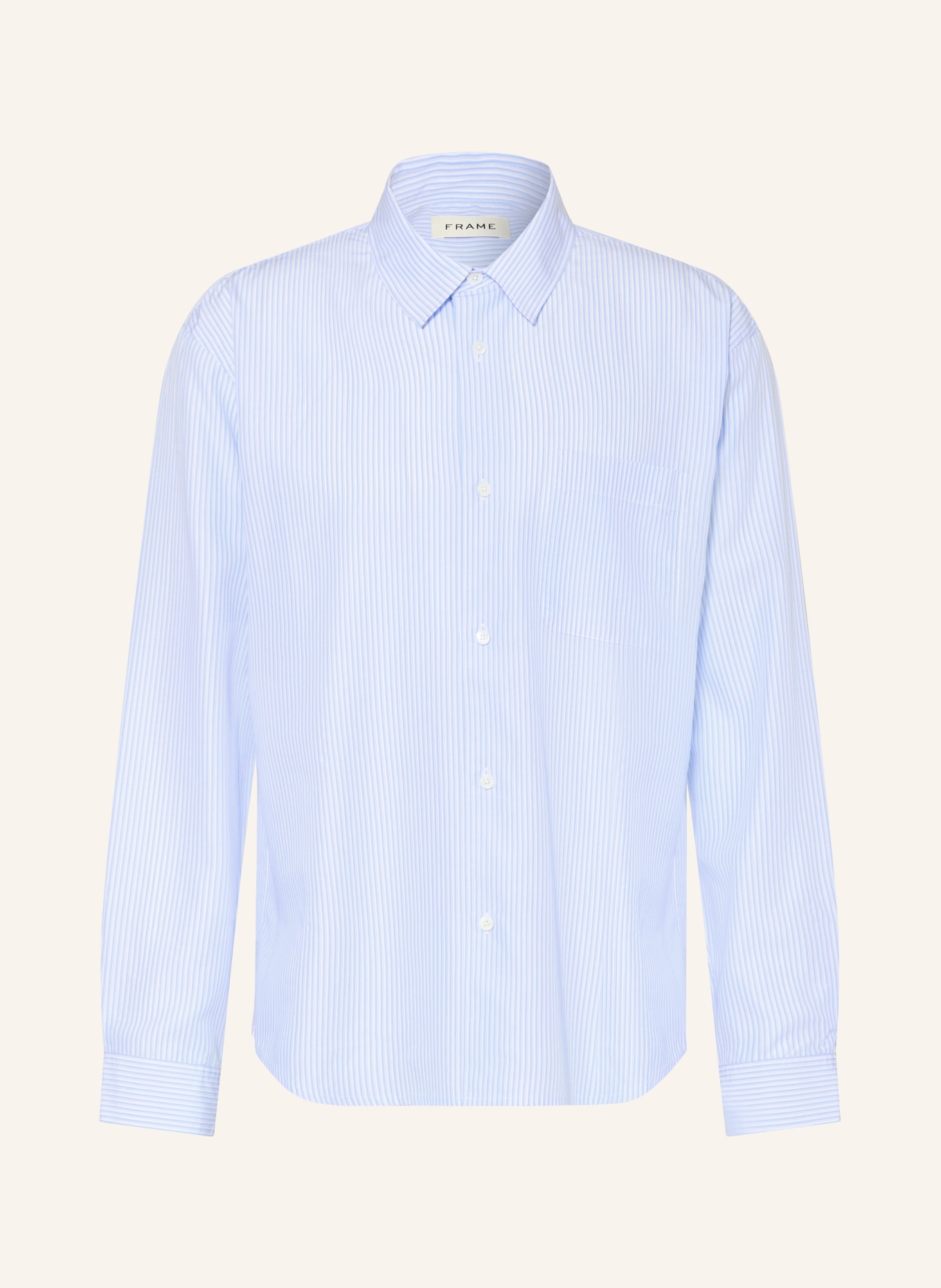 FRAME Comfort Fit Shirt: LIGHT BLUE / WHITE