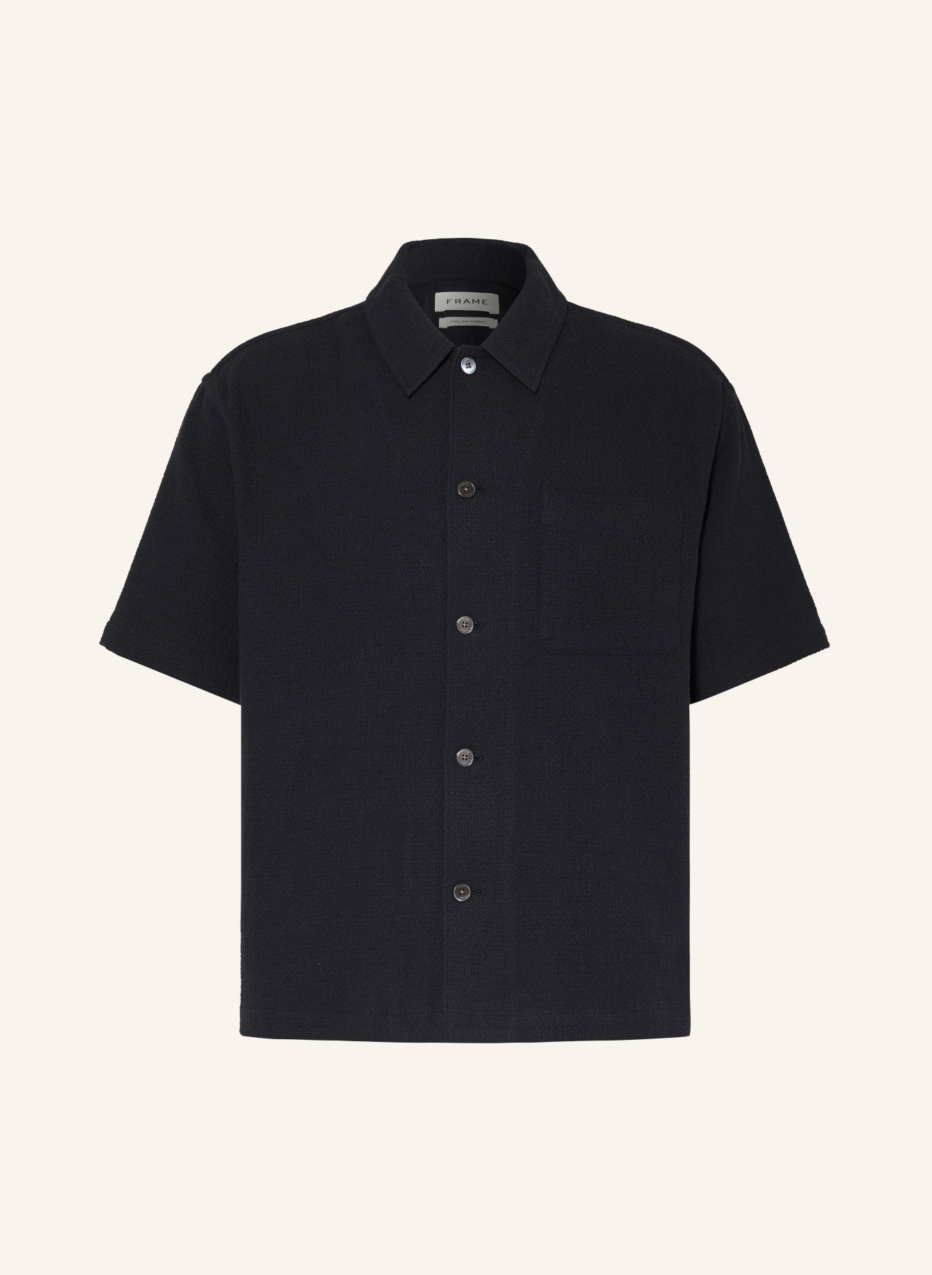 FRAME Kurzarm-Hemd Comfort Fit: DUNKELBLAU