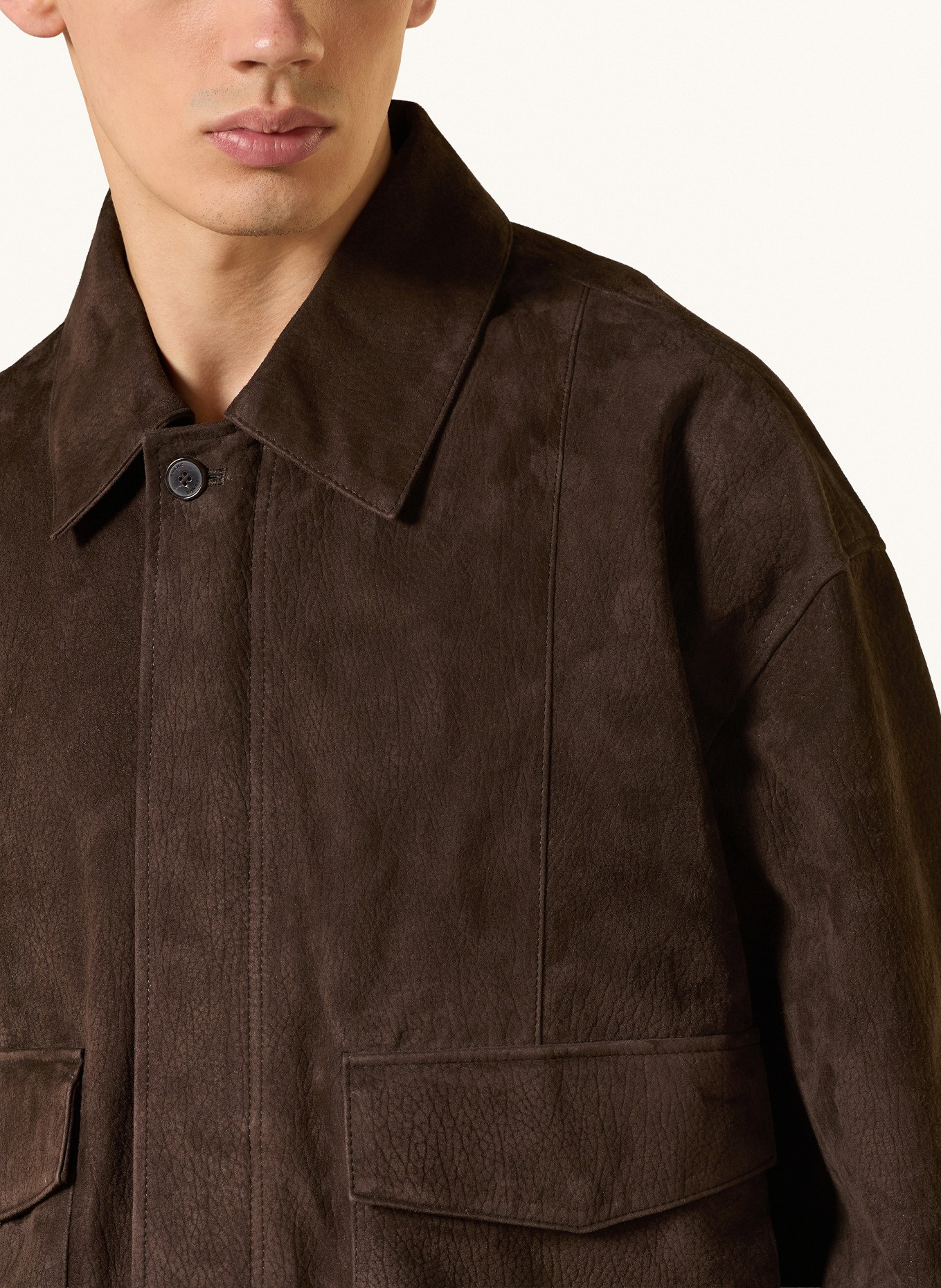 FRAME Lederjacke: DUNKELBRAUN