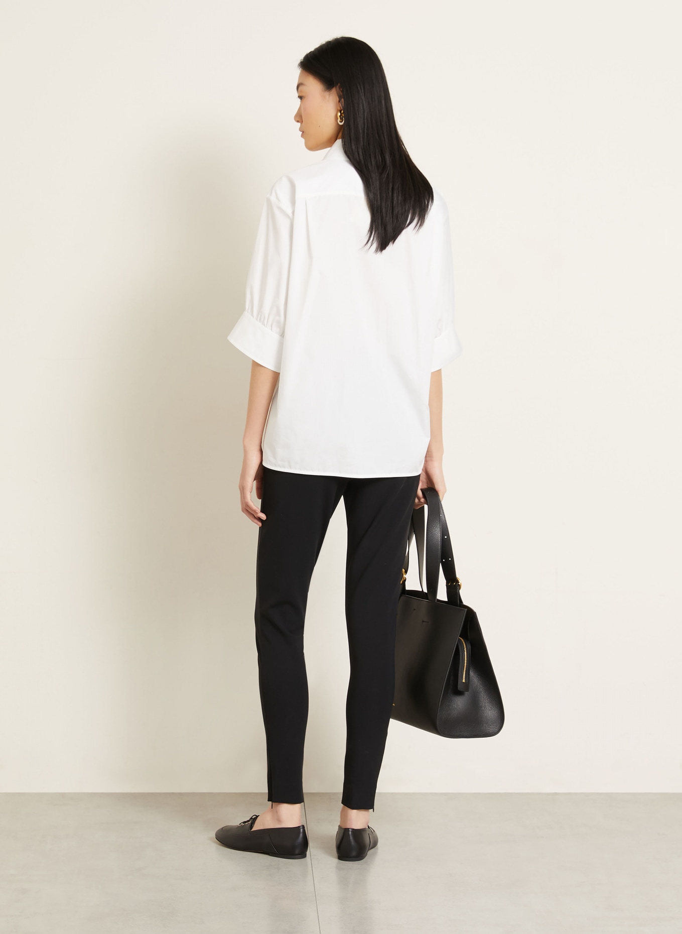 JIL SANDER Hemdbluse mit 3/4-Arm: WEISS