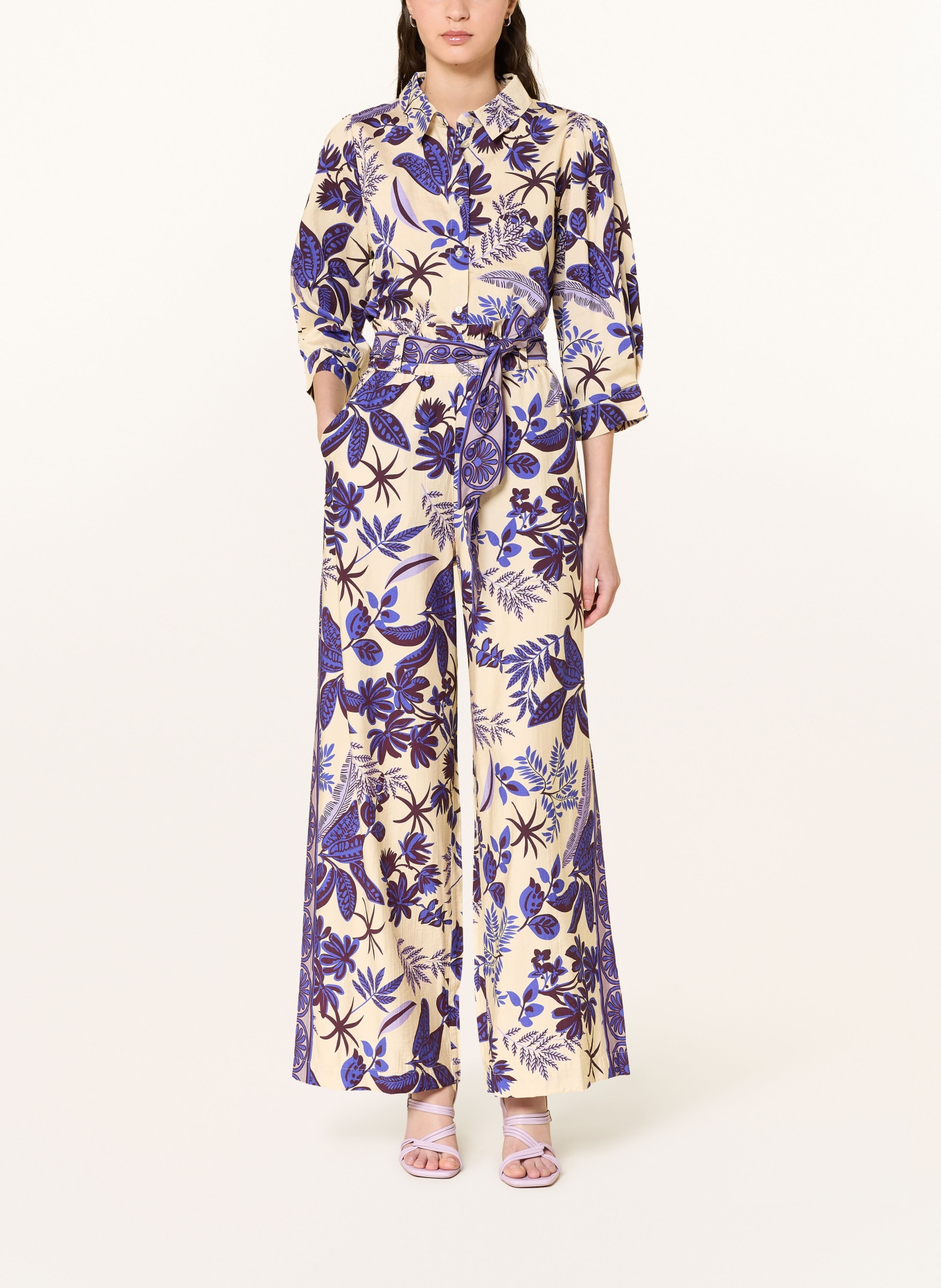 lollys laundry Paperbag pants VICKYLL: BEIGE / DARK BLUE / BLACK