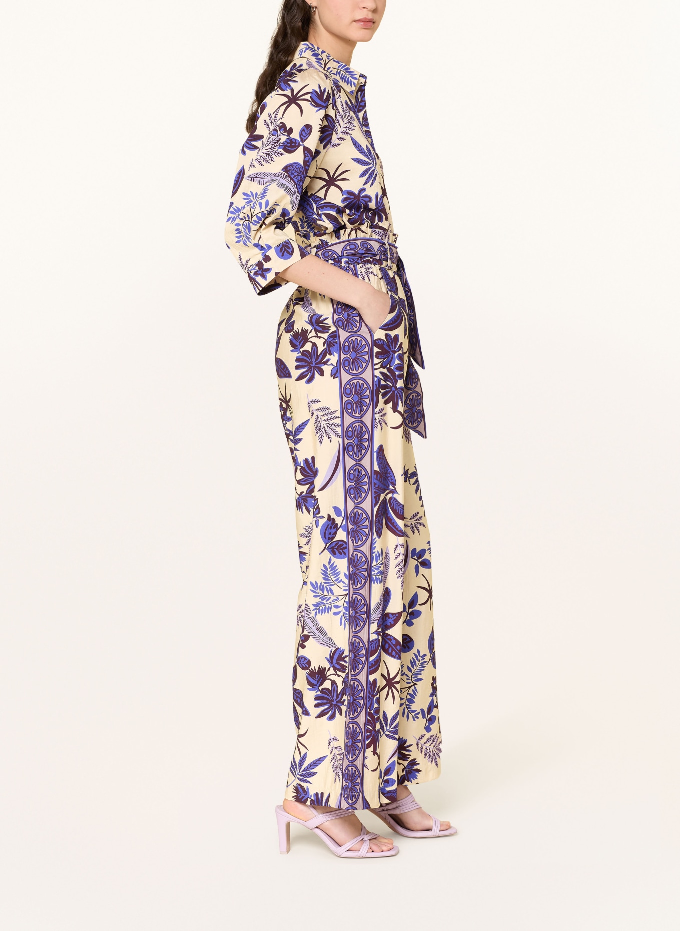 lollys laundry Paperbag pants VICKYLL: BEIGE / DARK BLUE / BLACK