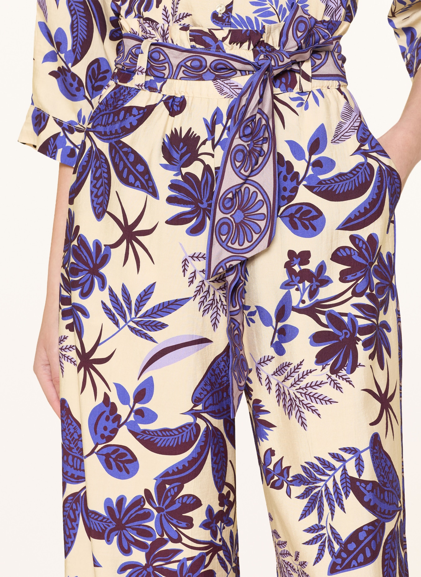 lollys laundry Paperbag pants VICKYLL: BEIGE / DARK BLUE / BLACK