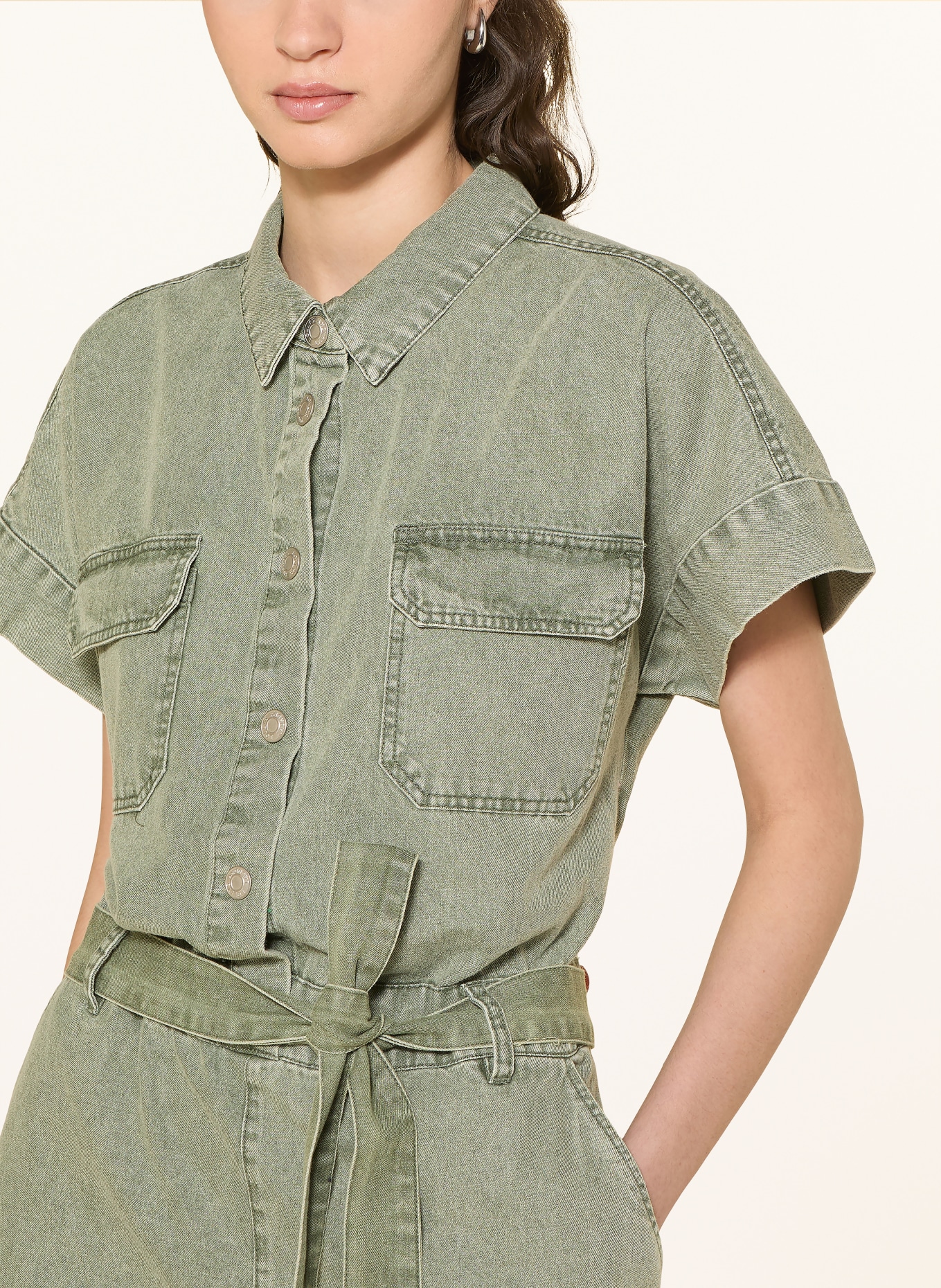 lollys laundry Combinaison en jean MATHILDELL: MENTHE