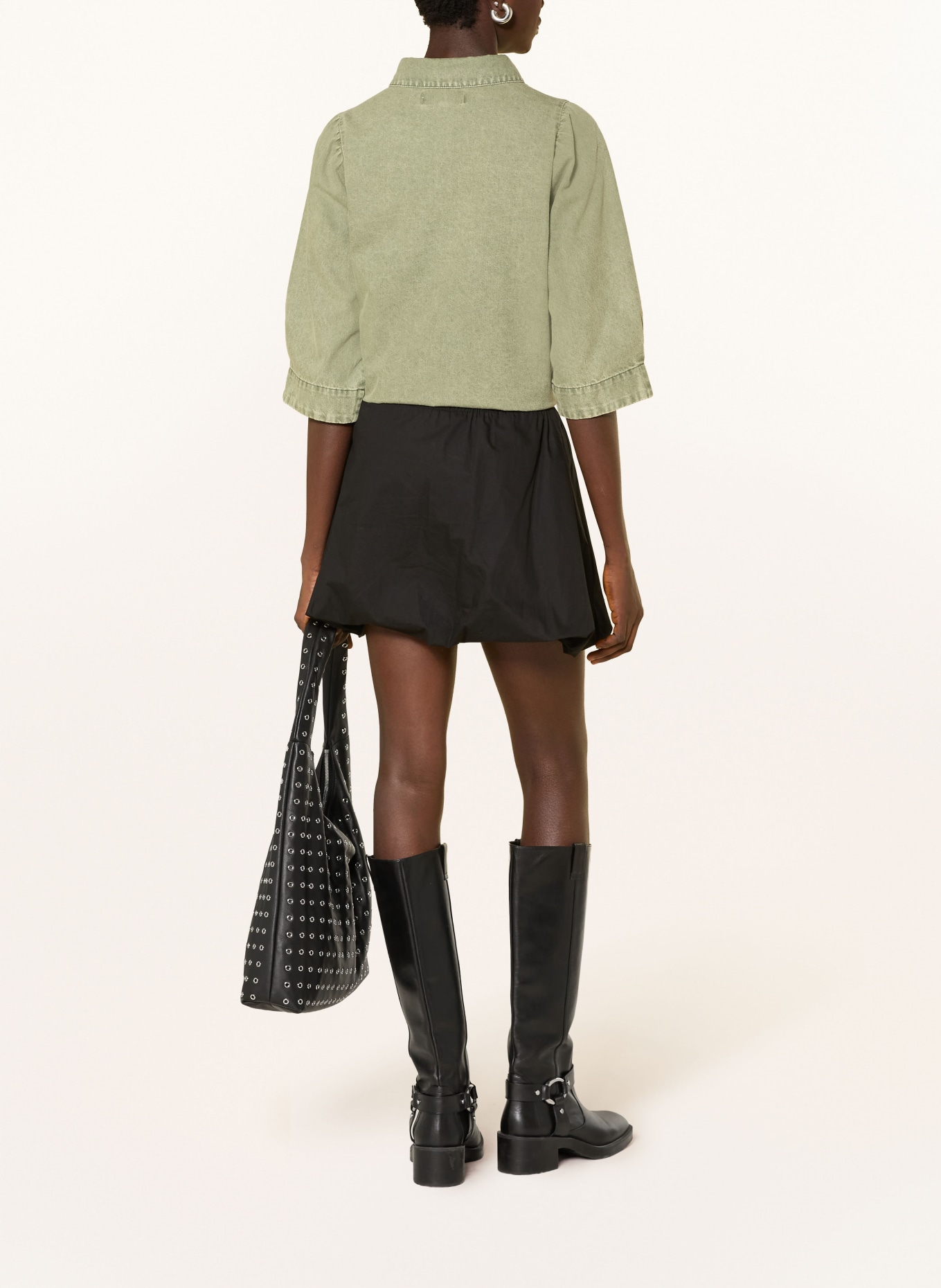 lollys laundry Denim blouse BONOLL: OLIVE