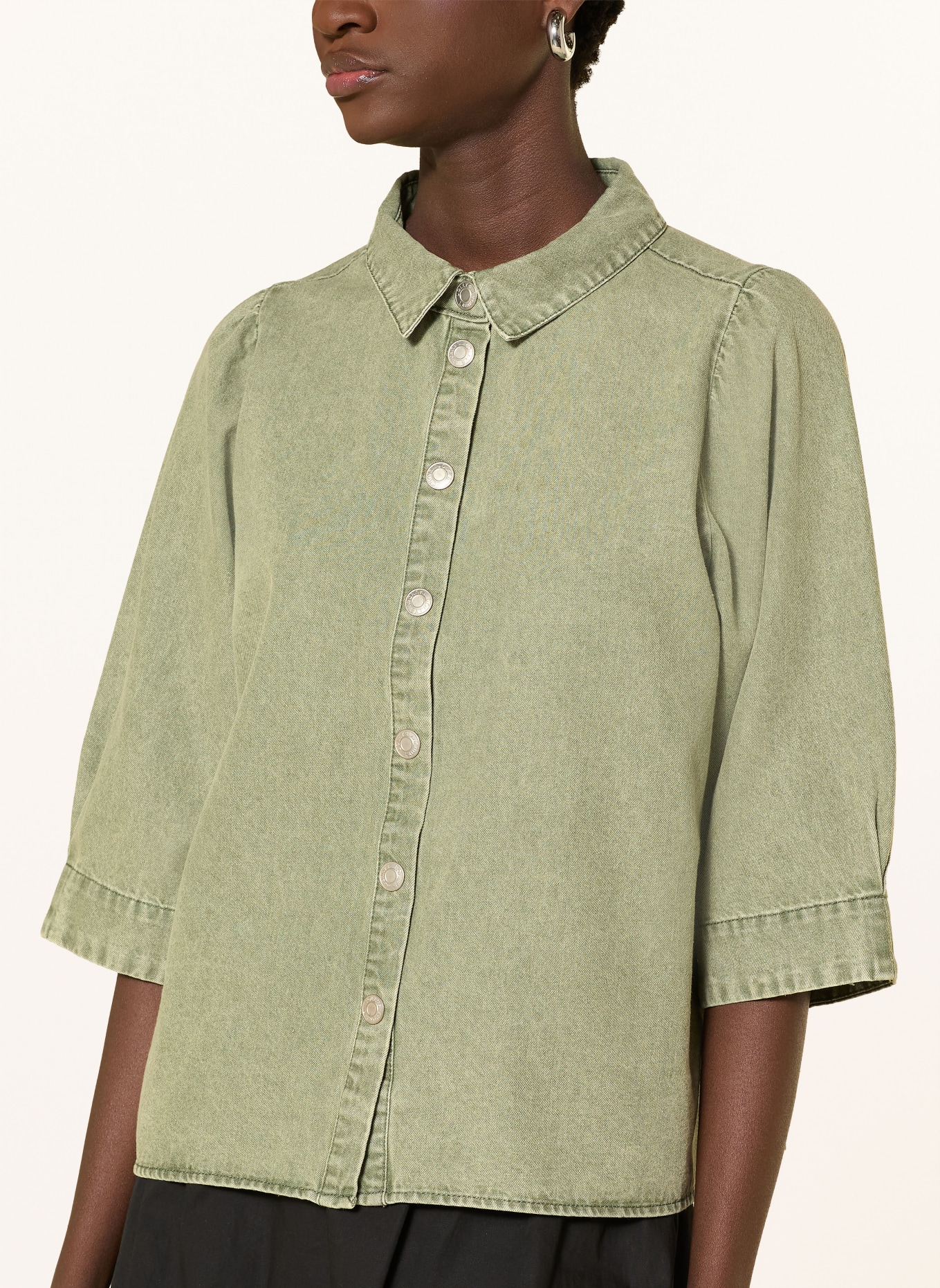 lollys laundry Denim blouse BONOLL: OLIVE
