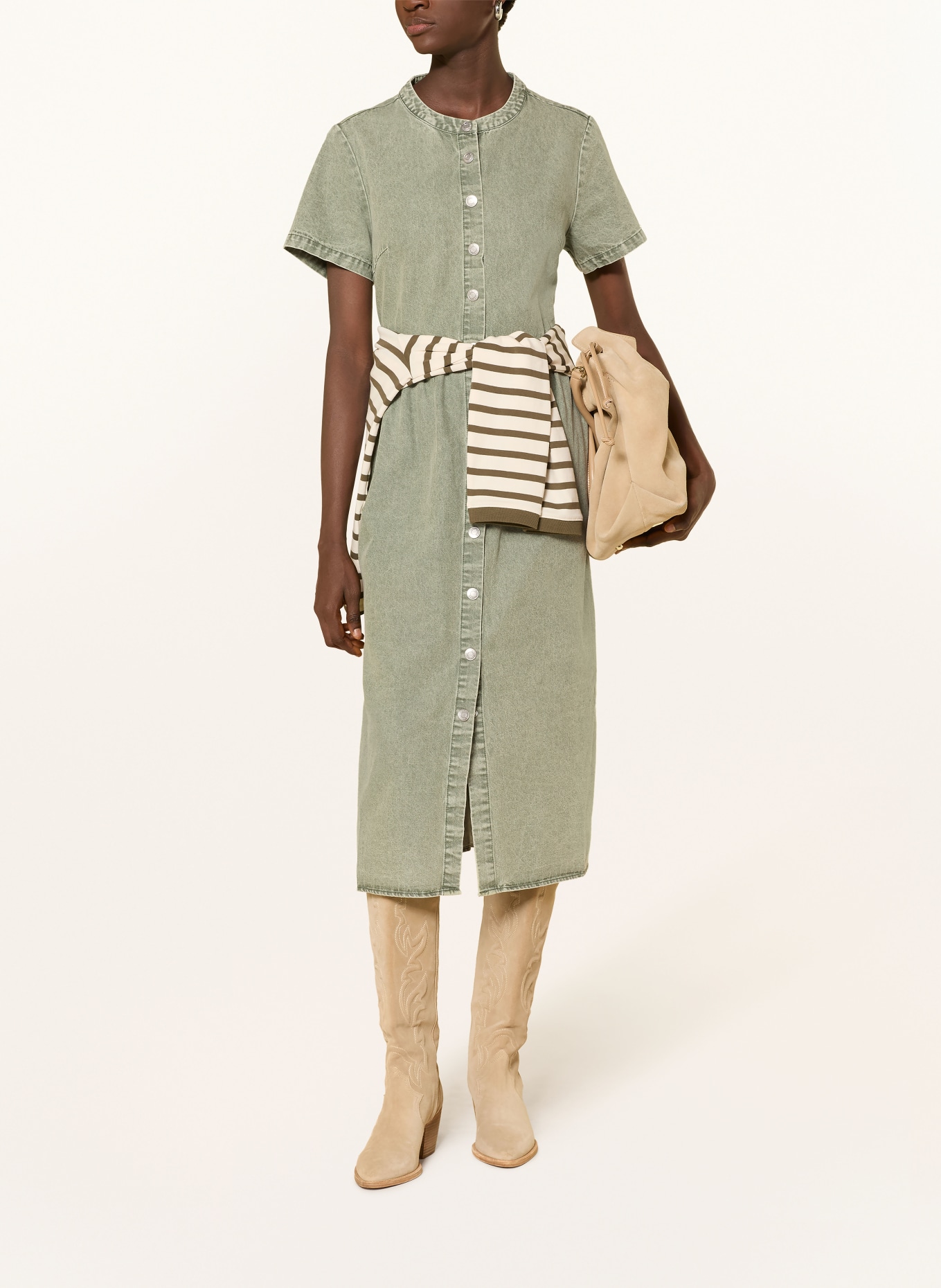 lollys laundry Sukienka ALIYALL w stylu jeansowym: JASNOZIELONY