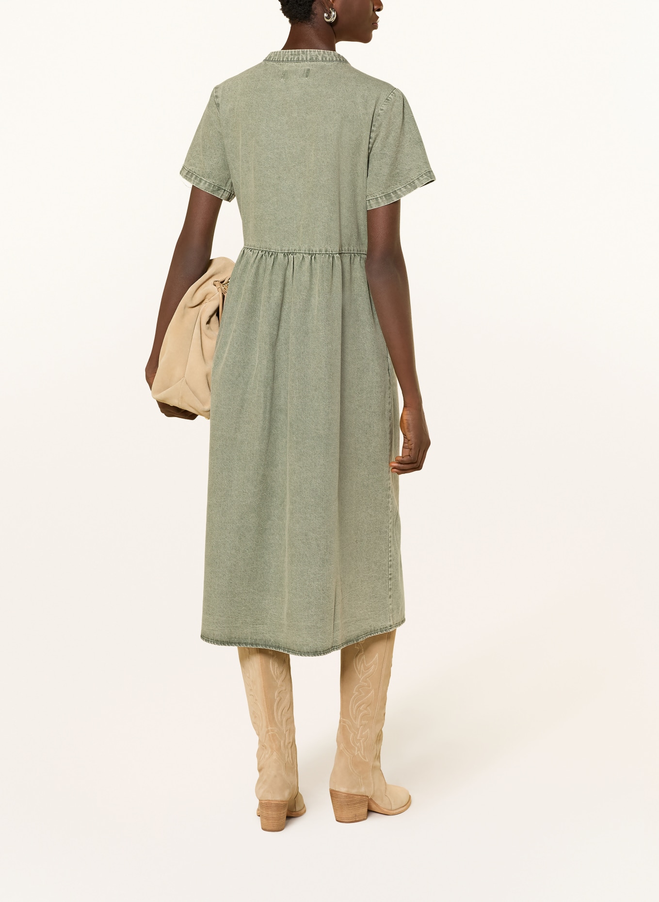 lollys laundry Sukienka ALIYALL w stylu jeansowym: JASNOZIELONY