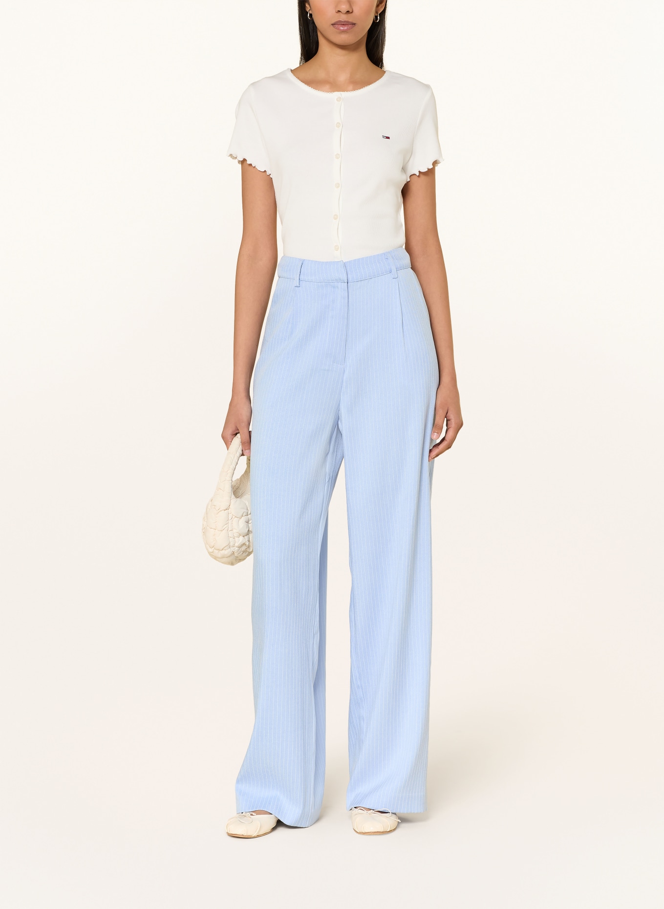 lollys laundry Hose ROSIELL: HELLBLAU / WEISS