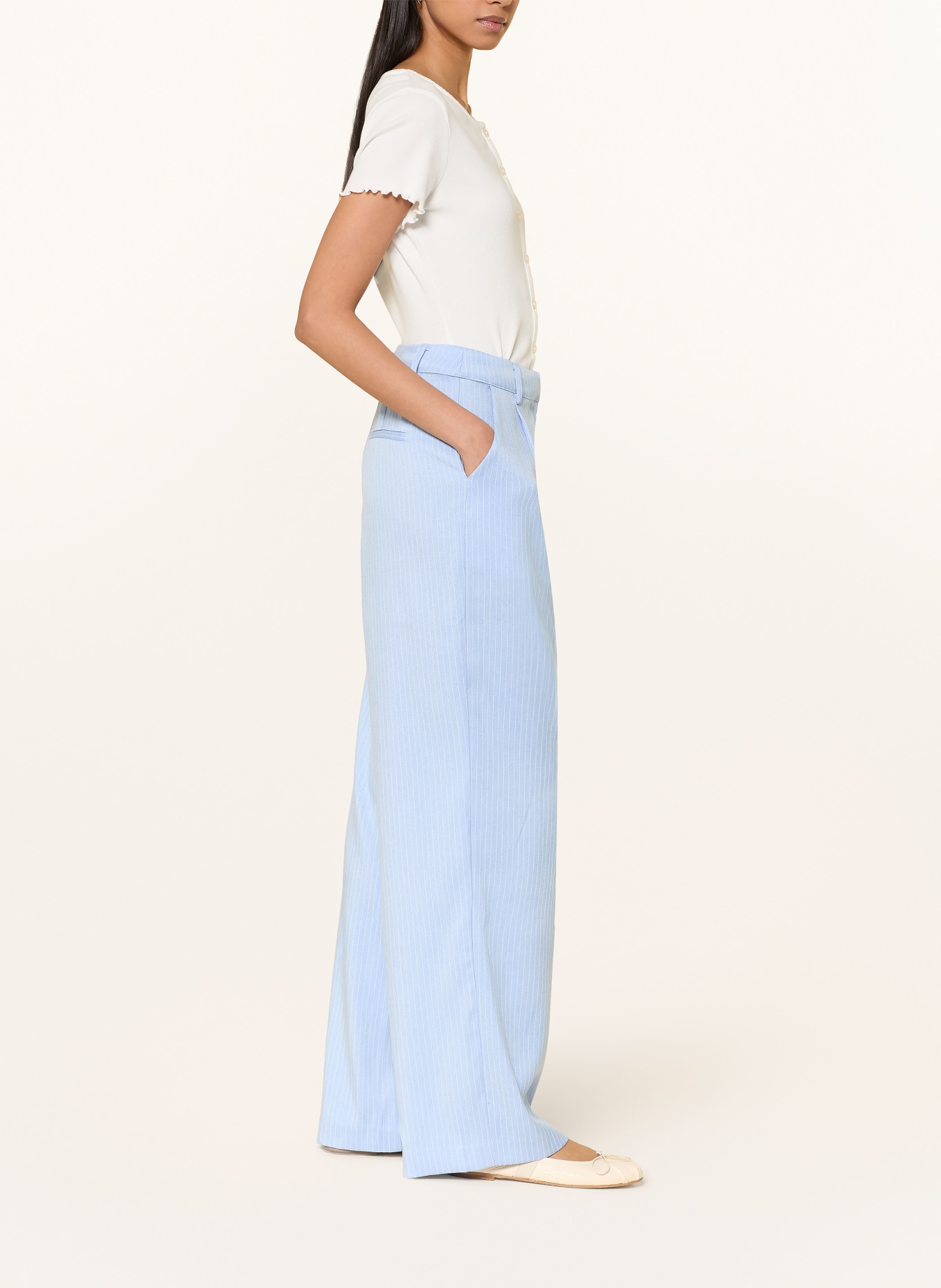 lollys laundry Hose ROSIELL: HELLBLAU / WEISS