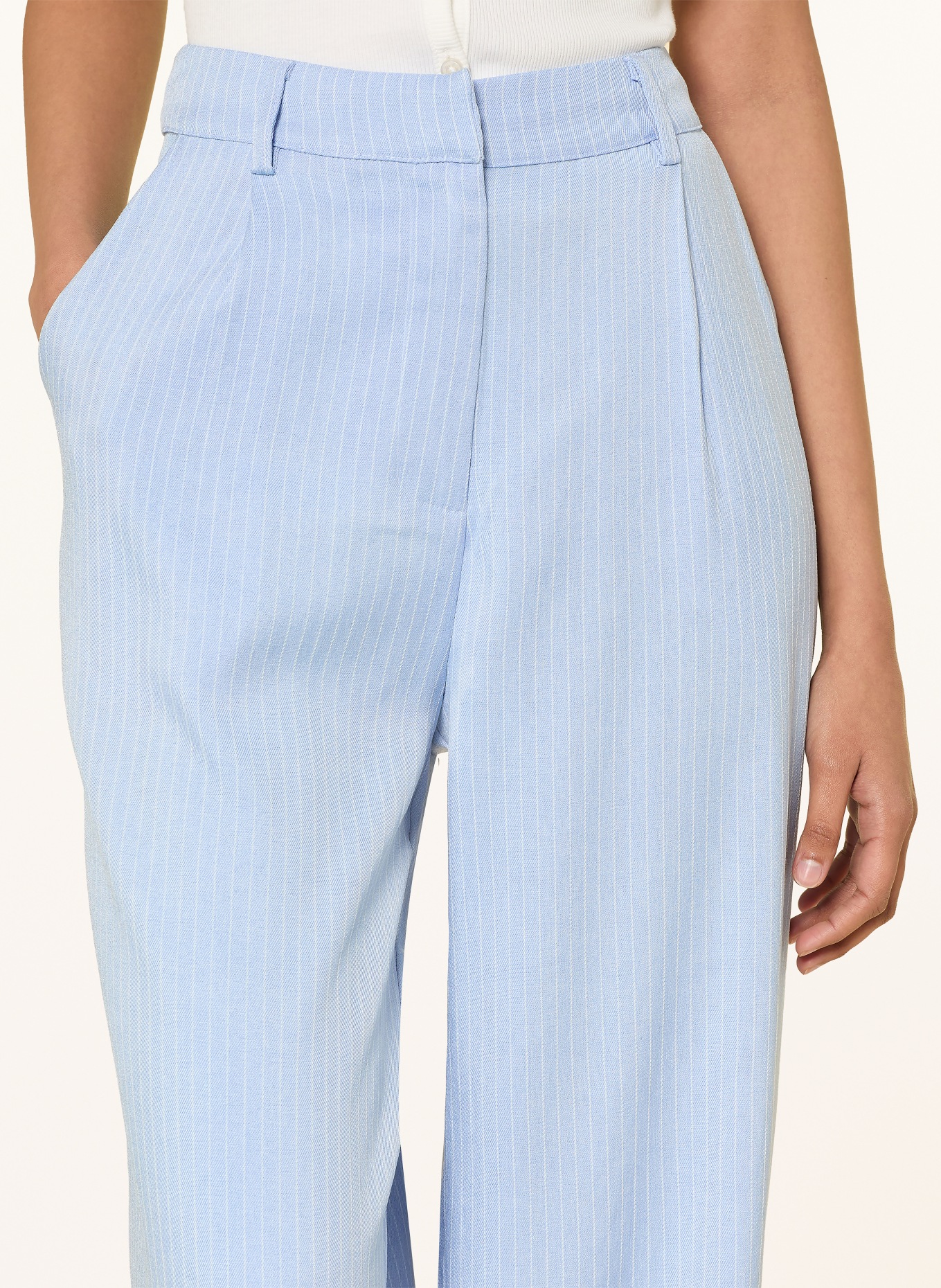 lollys laundry Hose ROSIELL: HELLBLAU / WEISS