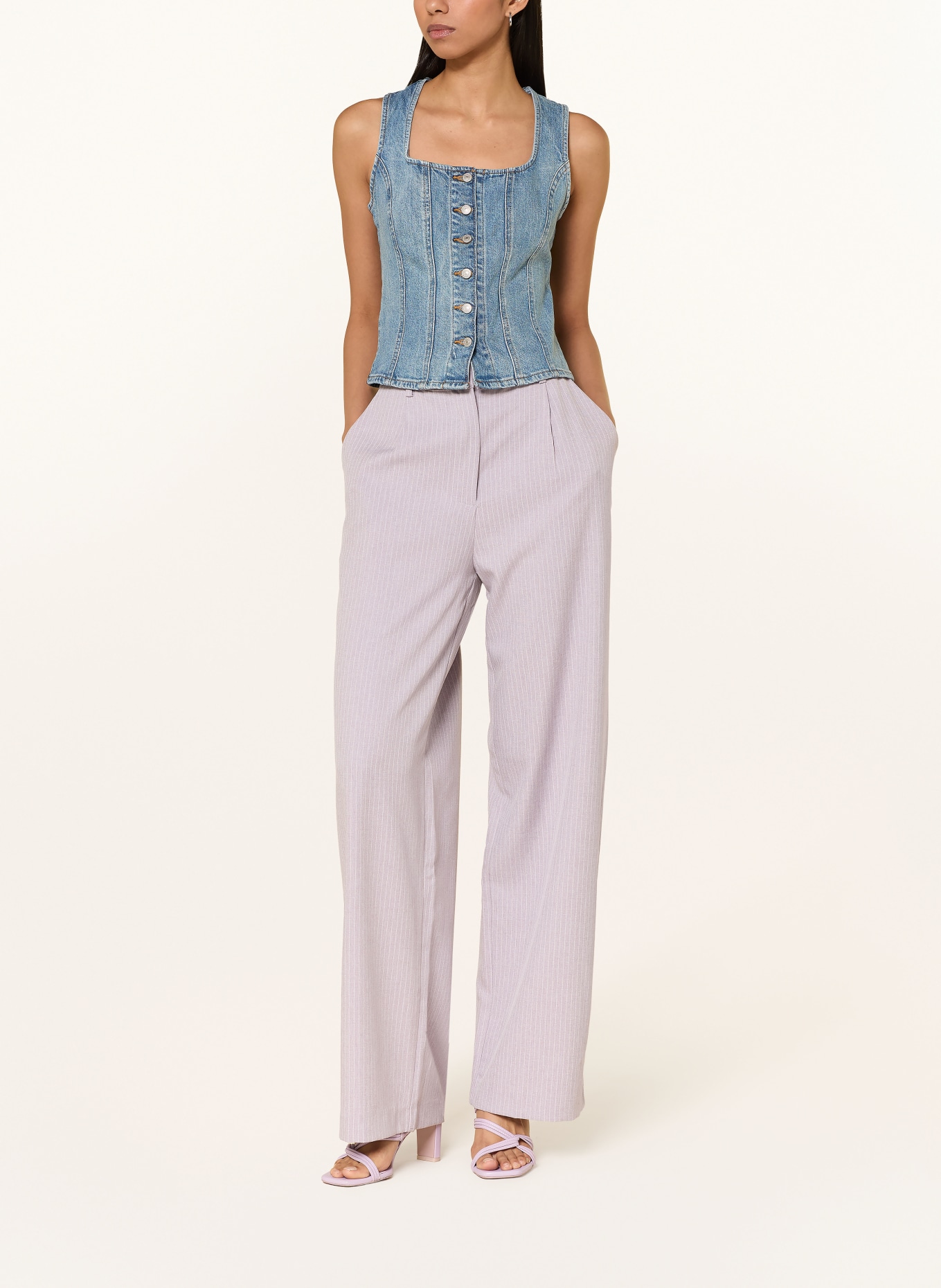 lollys laundry Hose ROSIELL: HELLLILA / WEISS