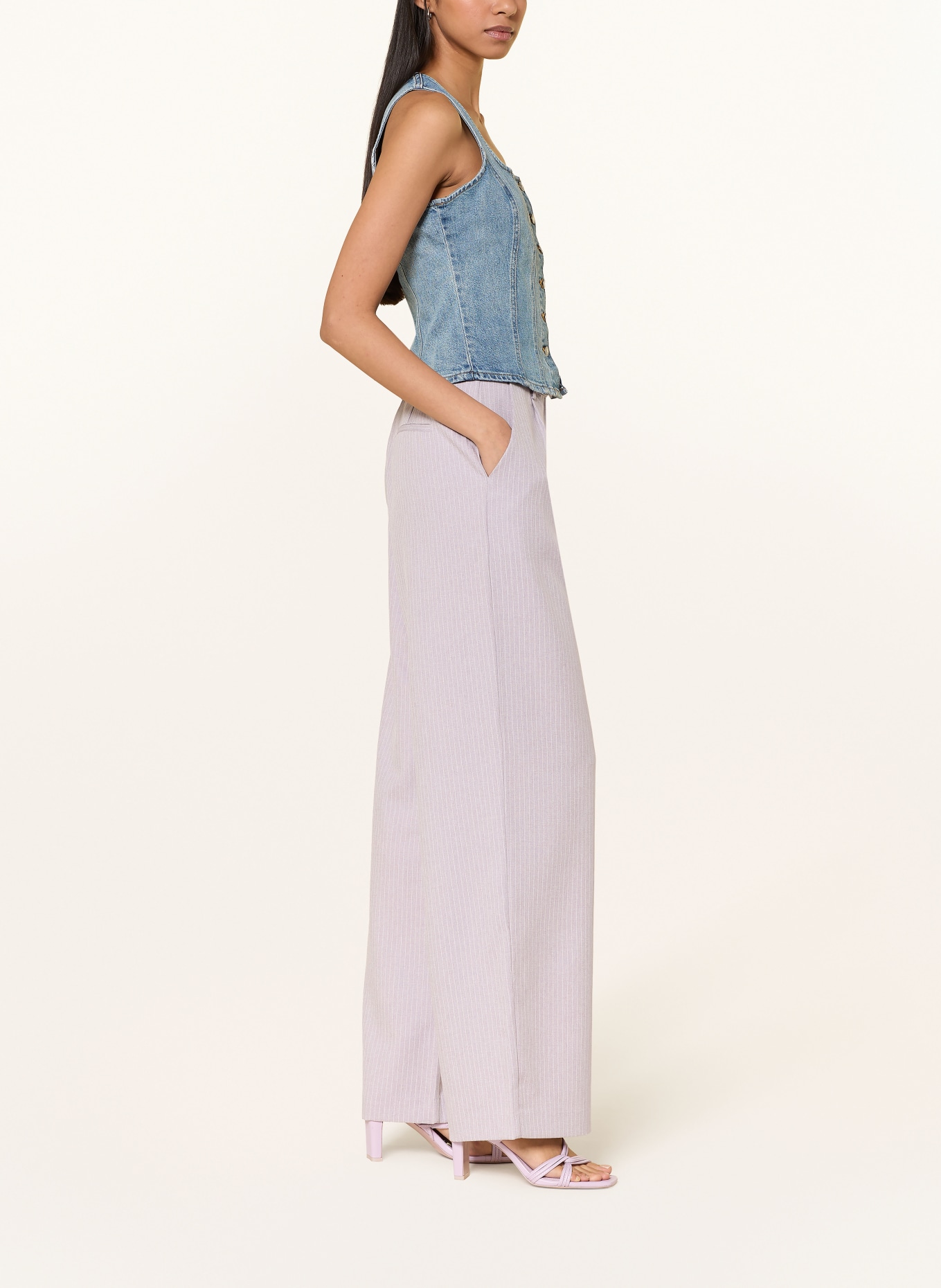 lollys laundry Hose ROSIELL: HELLLILA / WEISS