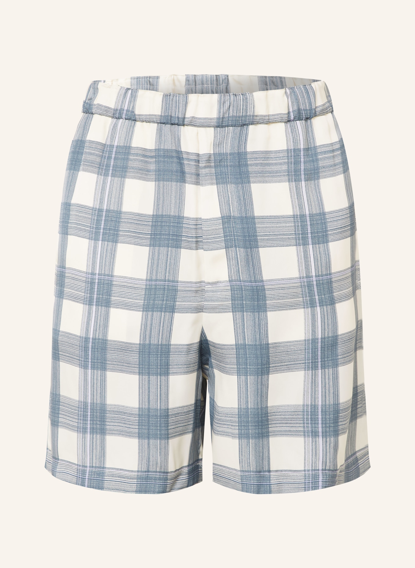 JIL SANDER Relaxed Fit Shorts: BLUE / ECRU