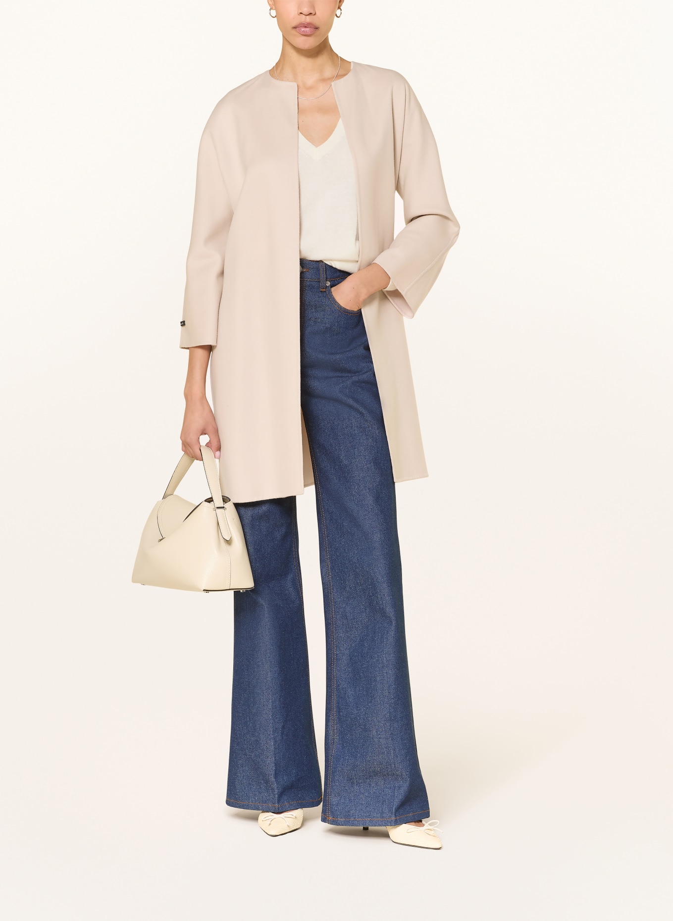 manzoni 24 manteau en laine: BEIGE