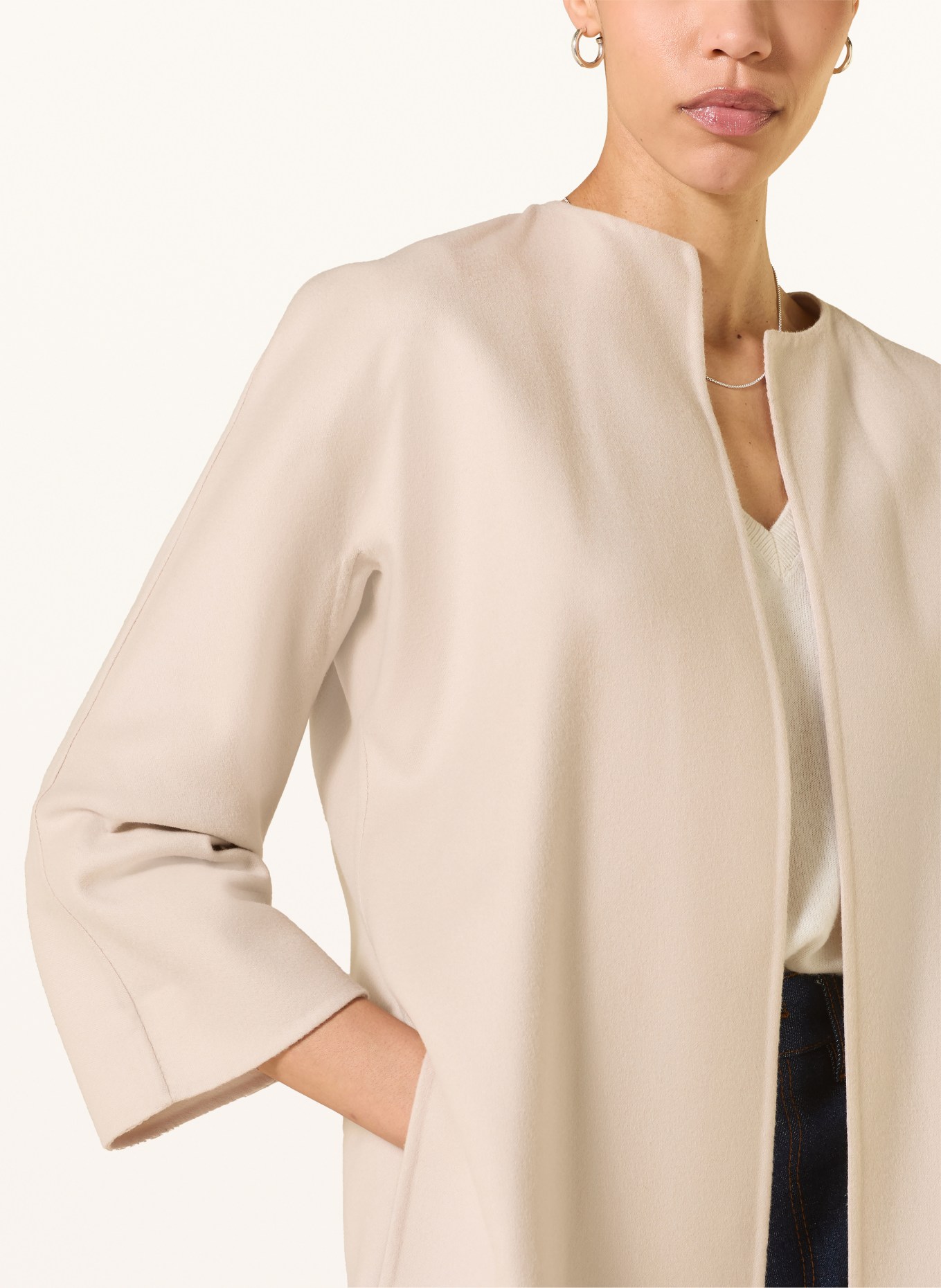 manzoni 24 manteau en laine: BEIGE