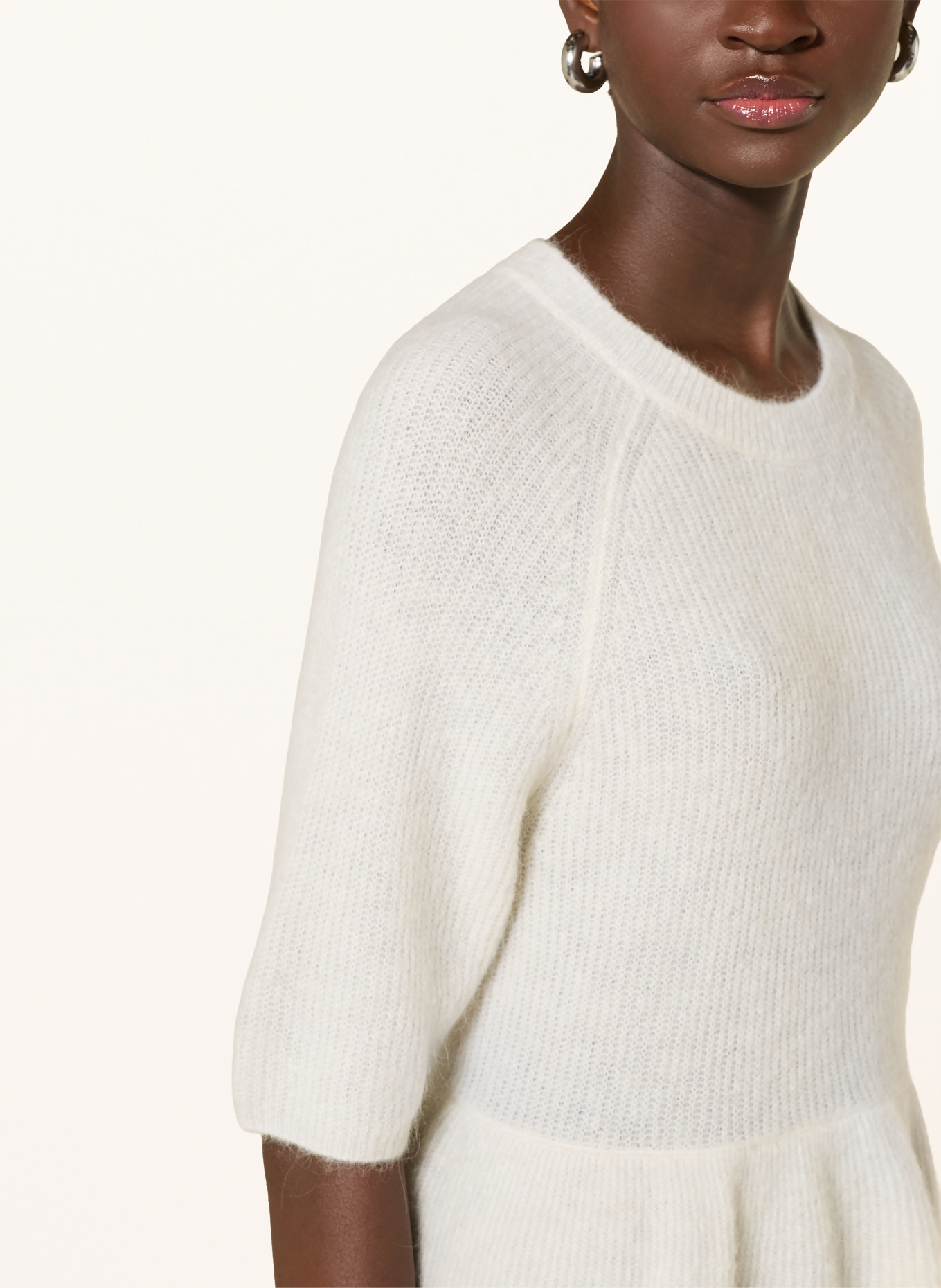 MOS MOSH Strickshirt MMTHORA mit Alpaka: CREME