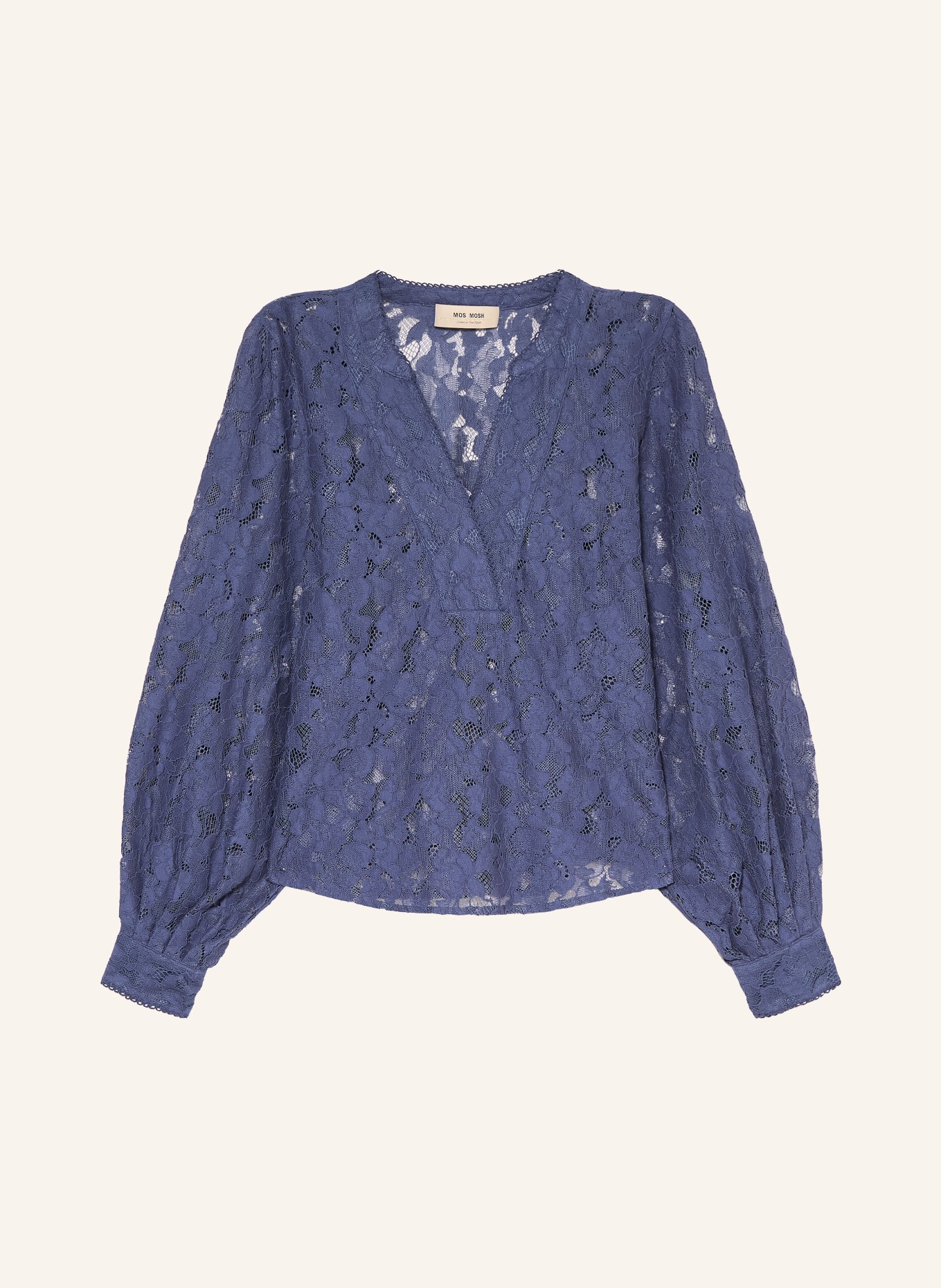 MOS MOSH Blusenshirt MMYEN RIVER aus Spitze: DUNKELBLAU