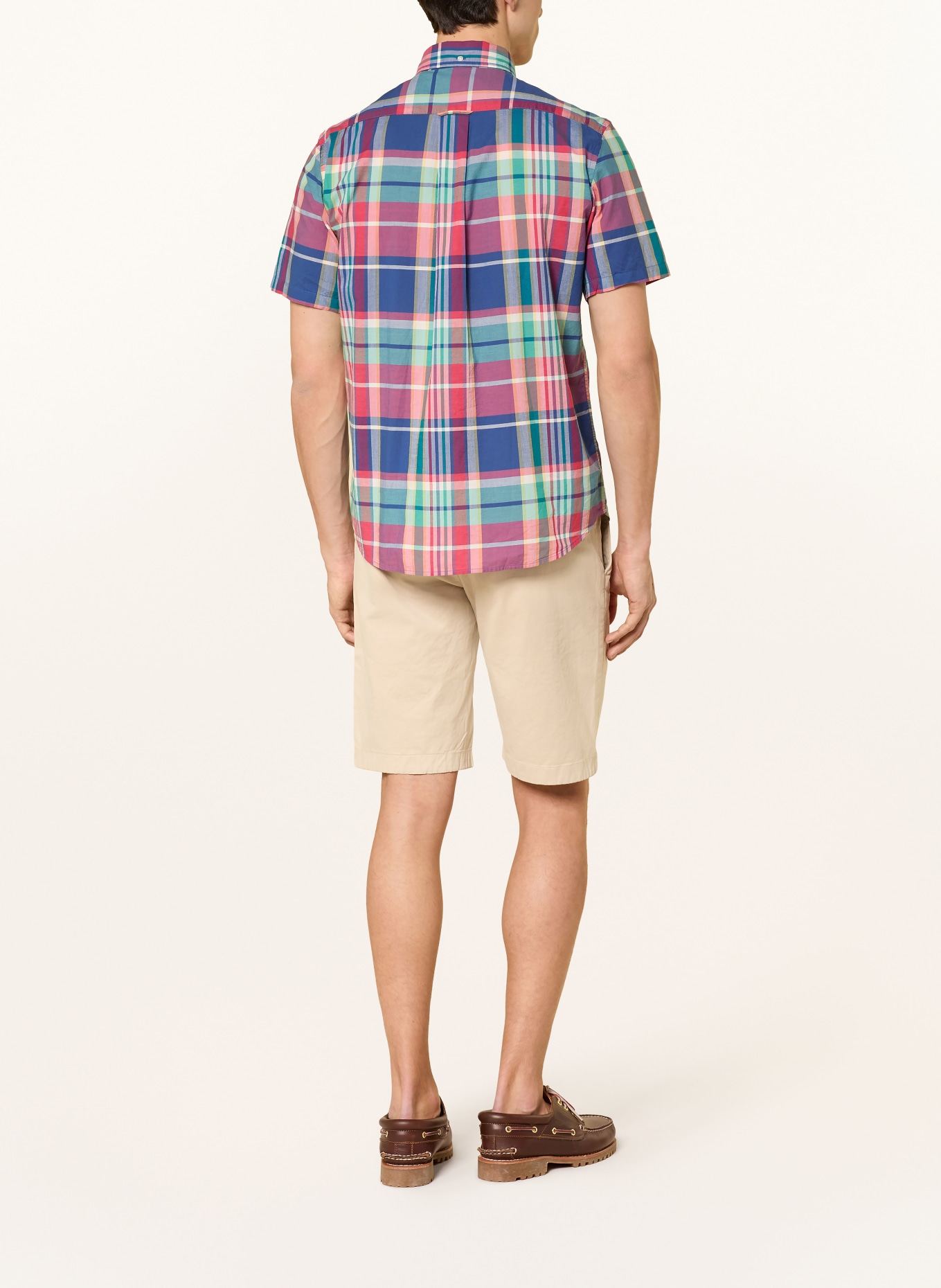 GANT Kurzarm-Hemd Regular Fit: BLAU / ROT / GRÜN